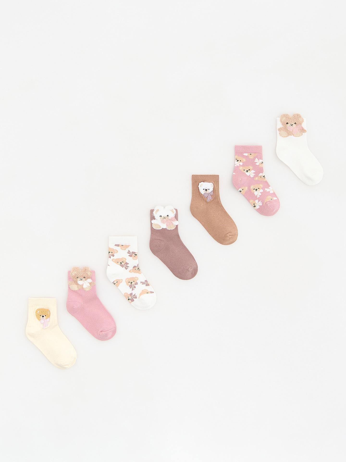 Multicolour Socks 7 Pack, Multicolor, large image number 0