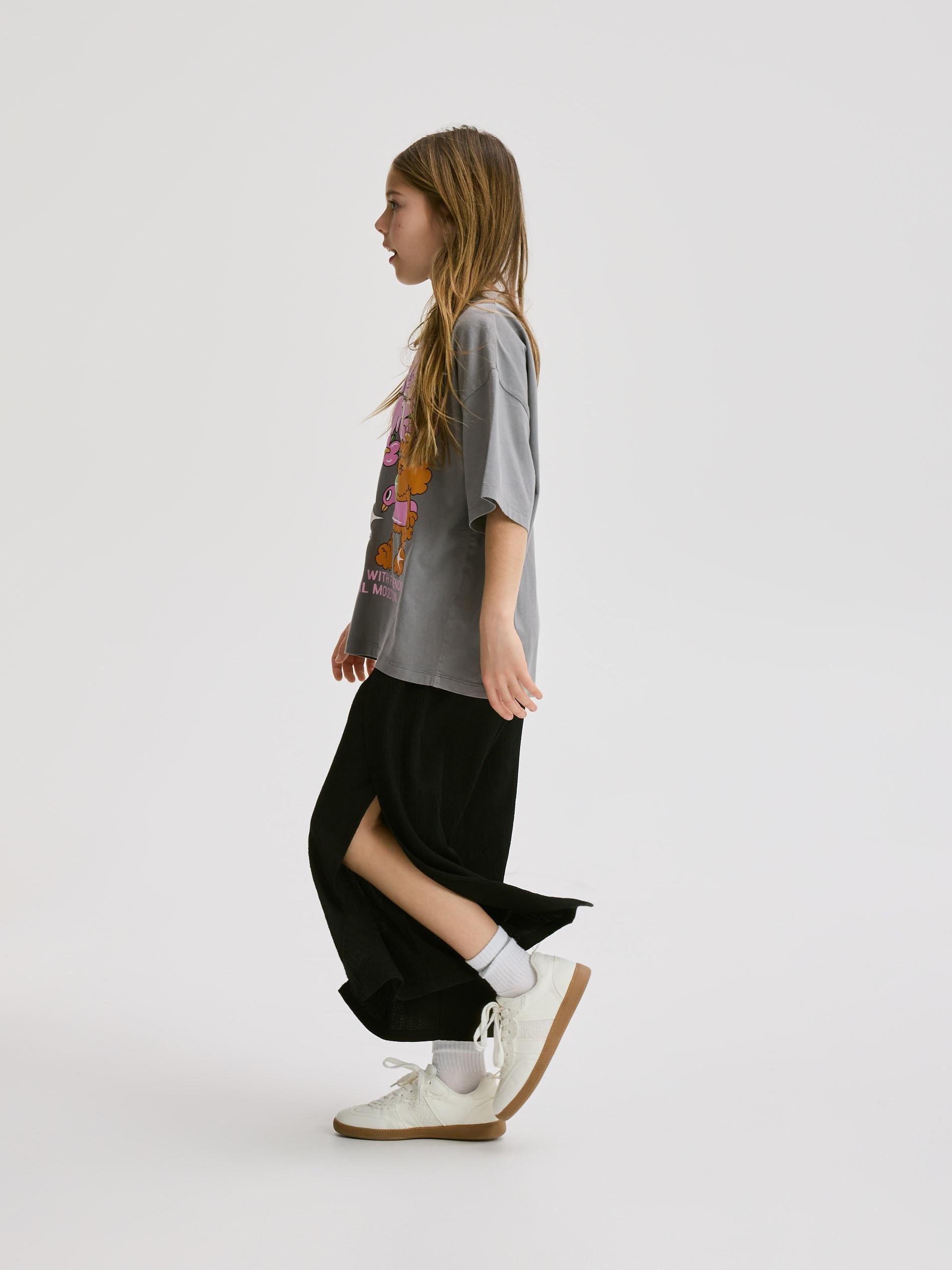 Black Pleated Culottes, Black, large image number 0