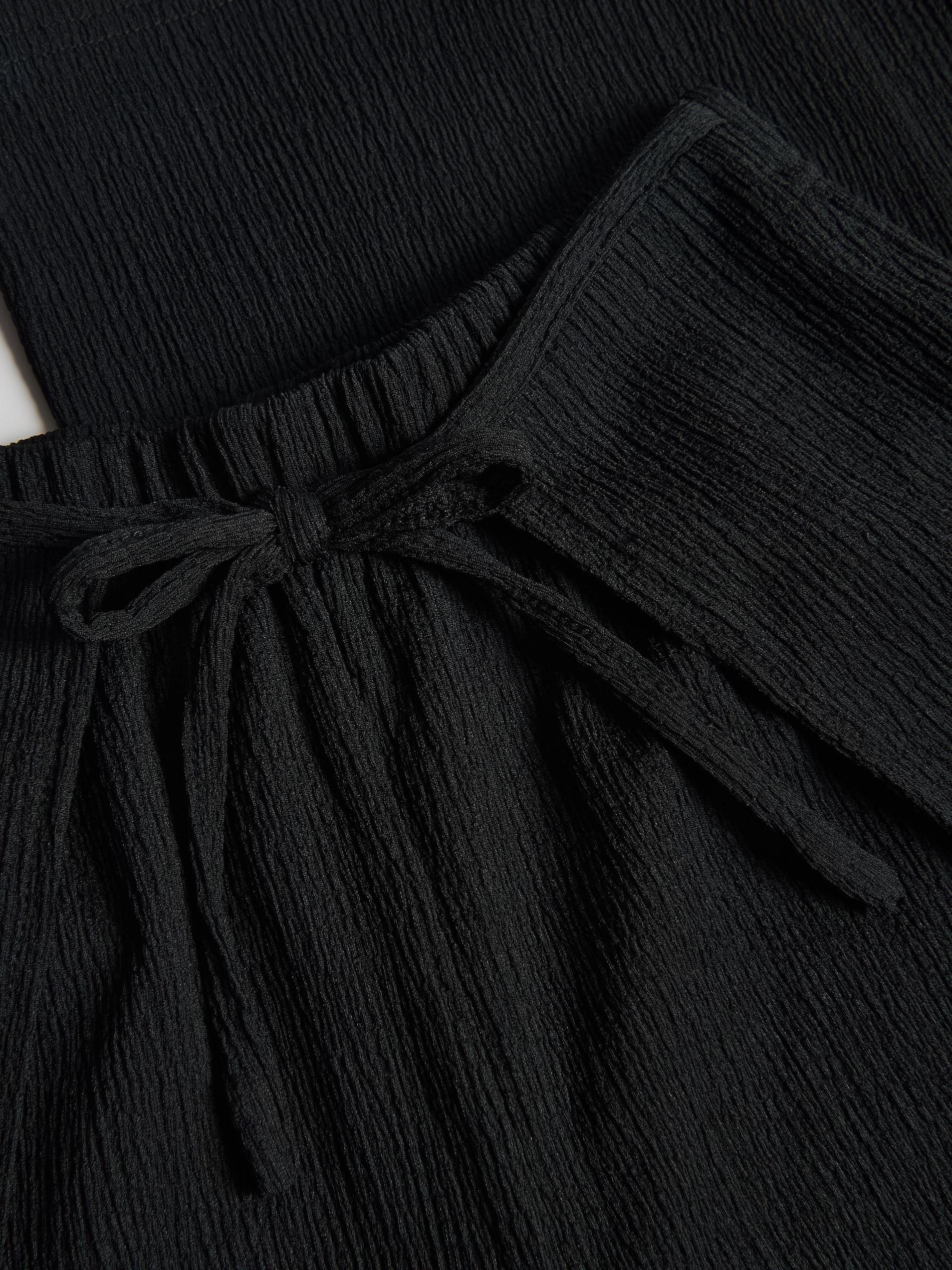 Black Pleated Culottes, Black, large image number 3
