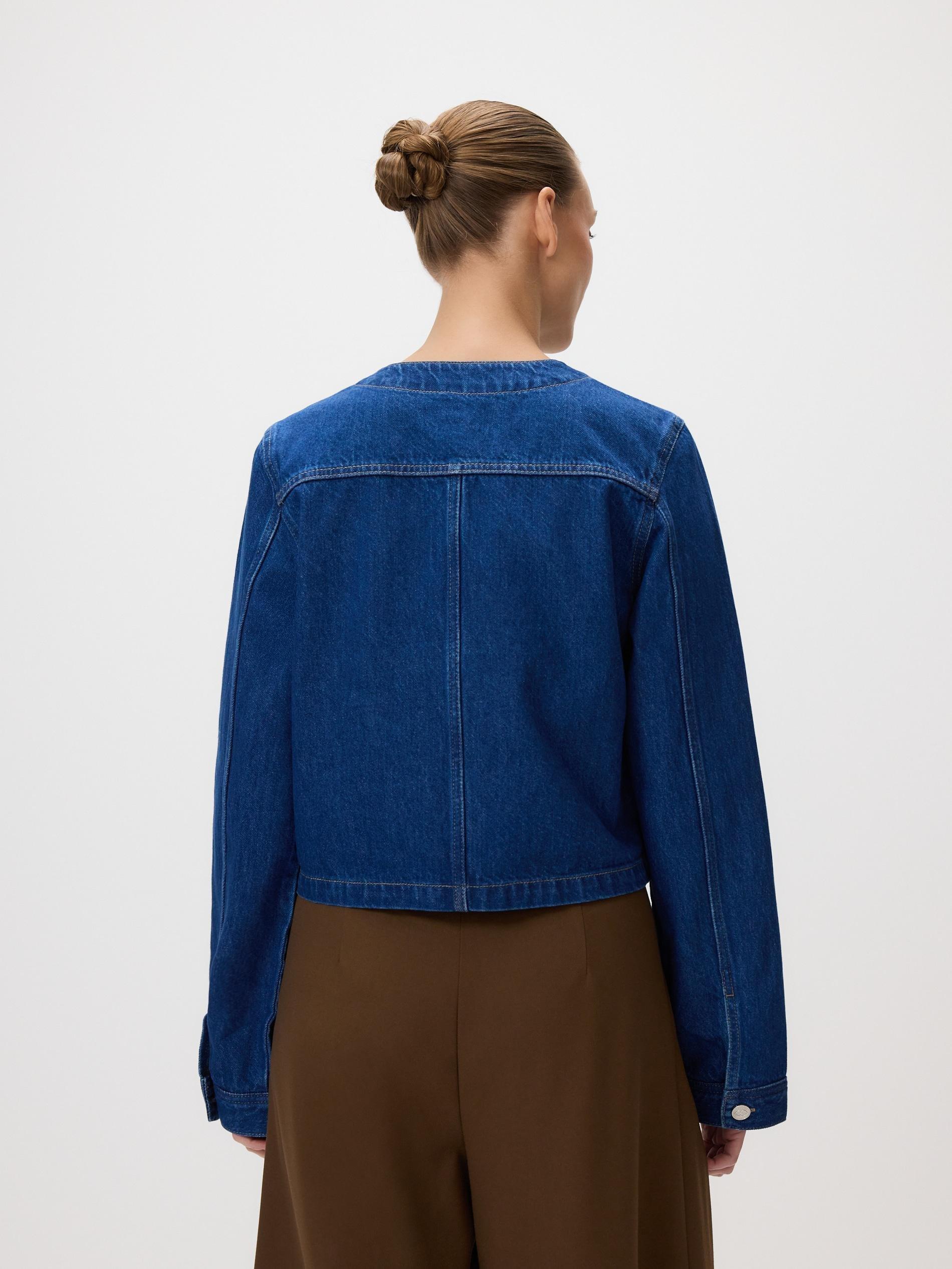 LADIES` JACKET BLUE JEANS, Blue, large image number 2
