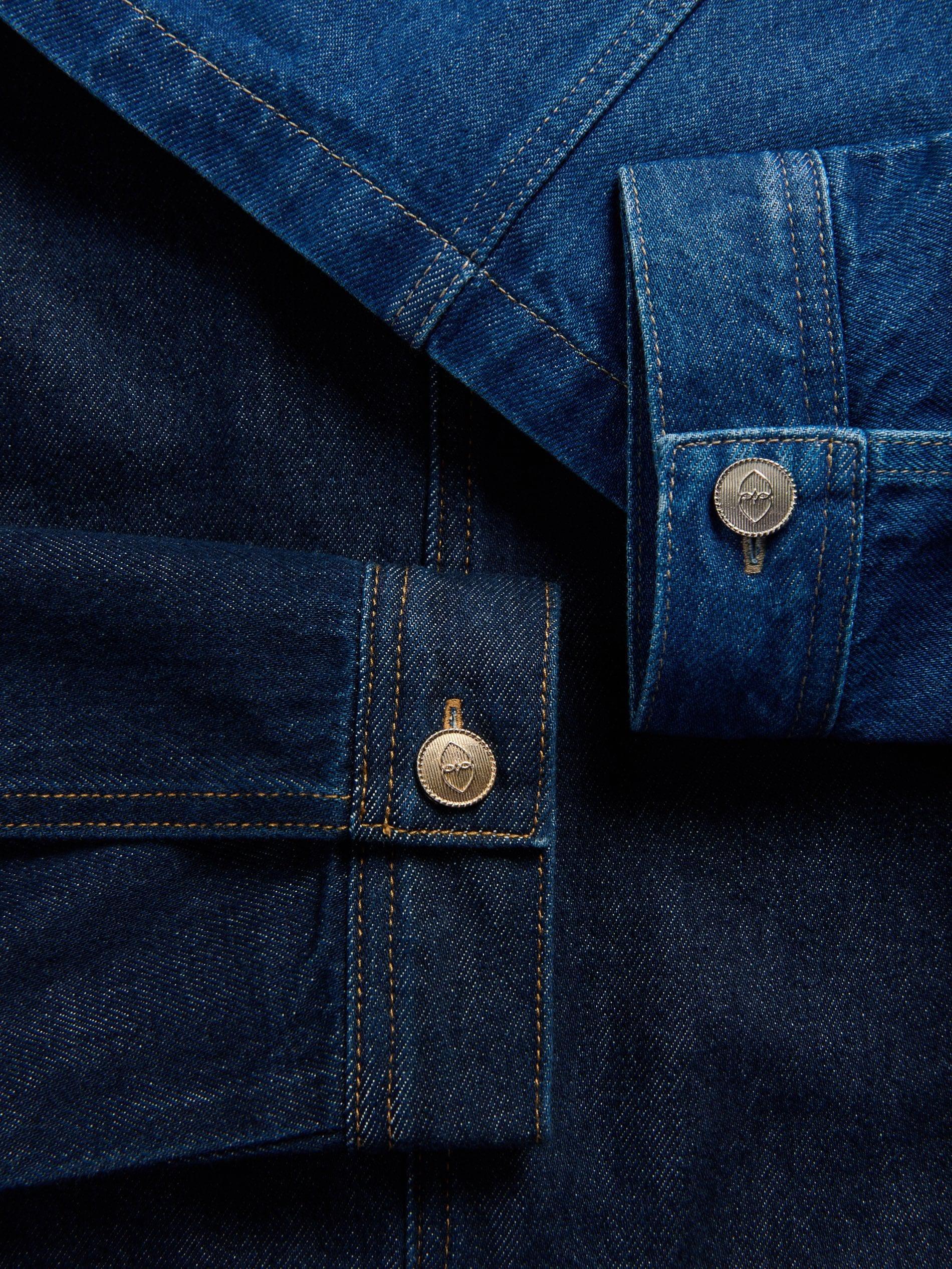 LADIES` JACKET BLUE JEANS, Blue, large image number 4