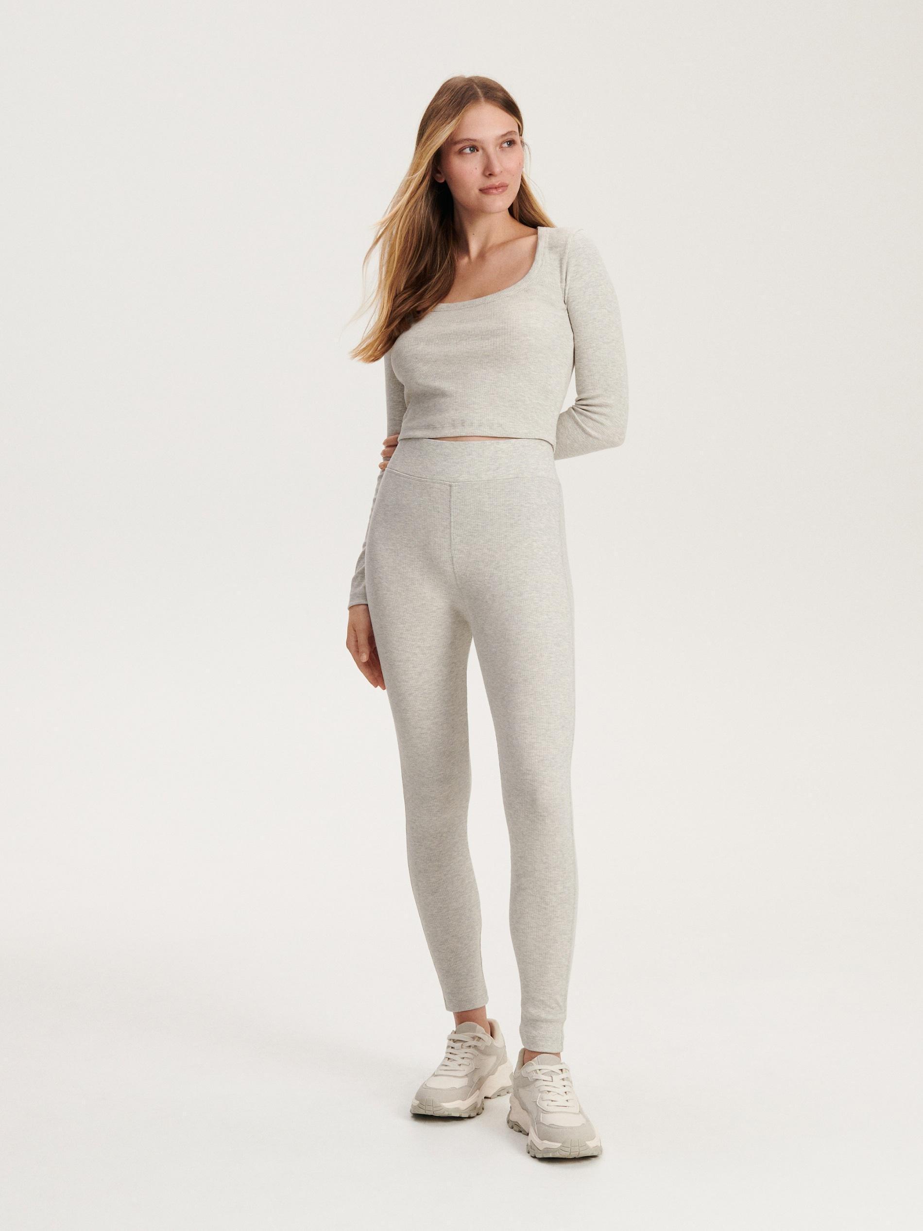 Nude Striped Knit Jersey Tights, , large image number 0