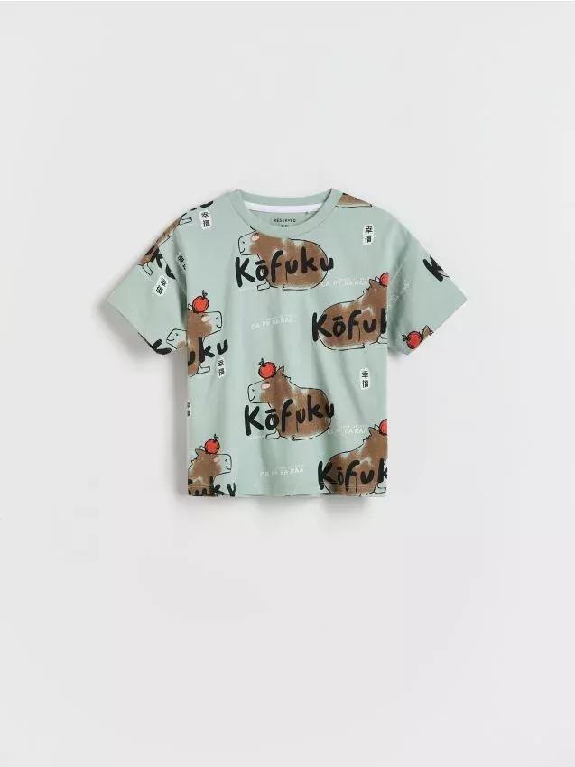 Green T-Shirt With Print, , large image number 0
