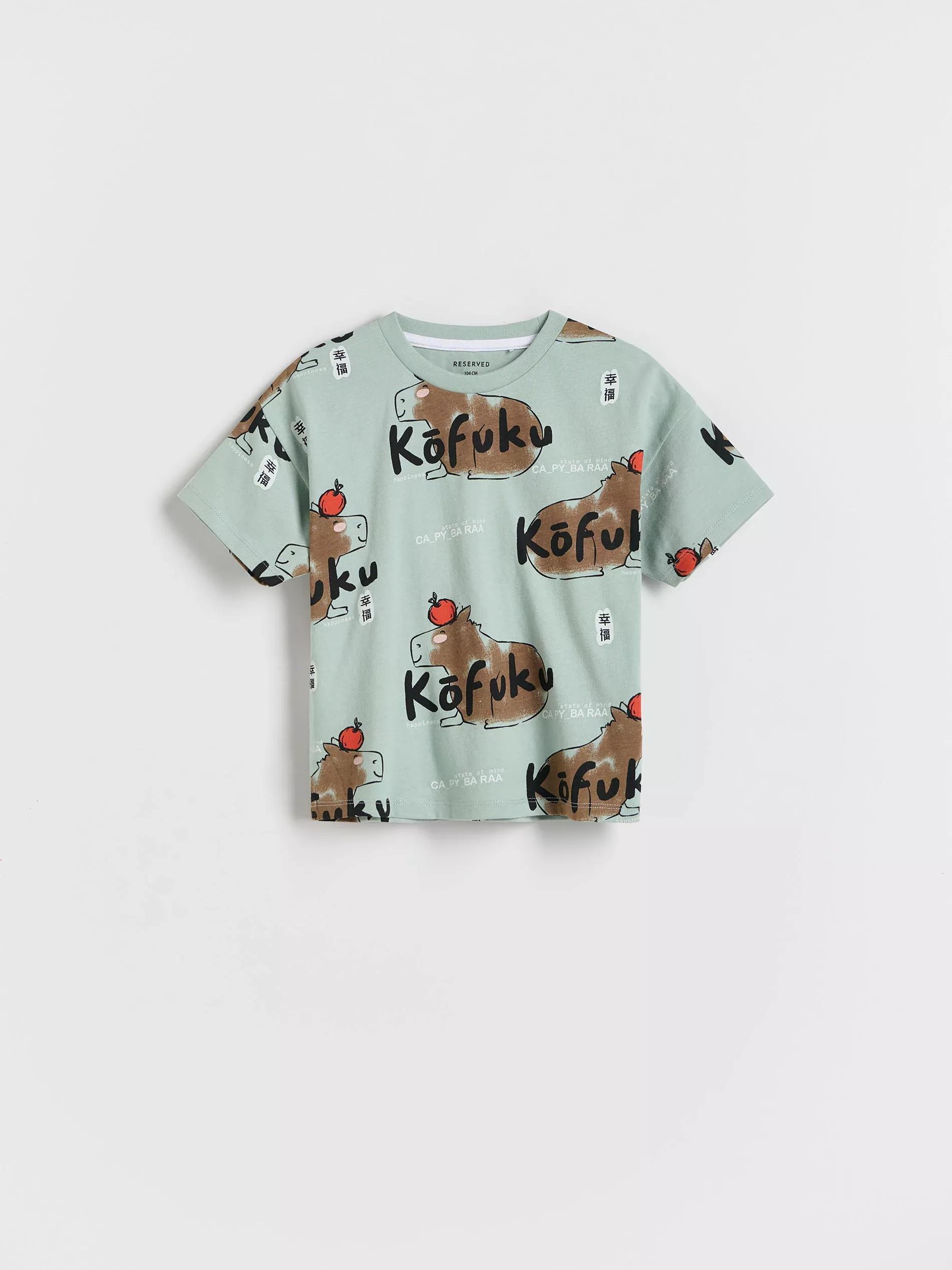 Green T-Shirt With Print, , large image number 1