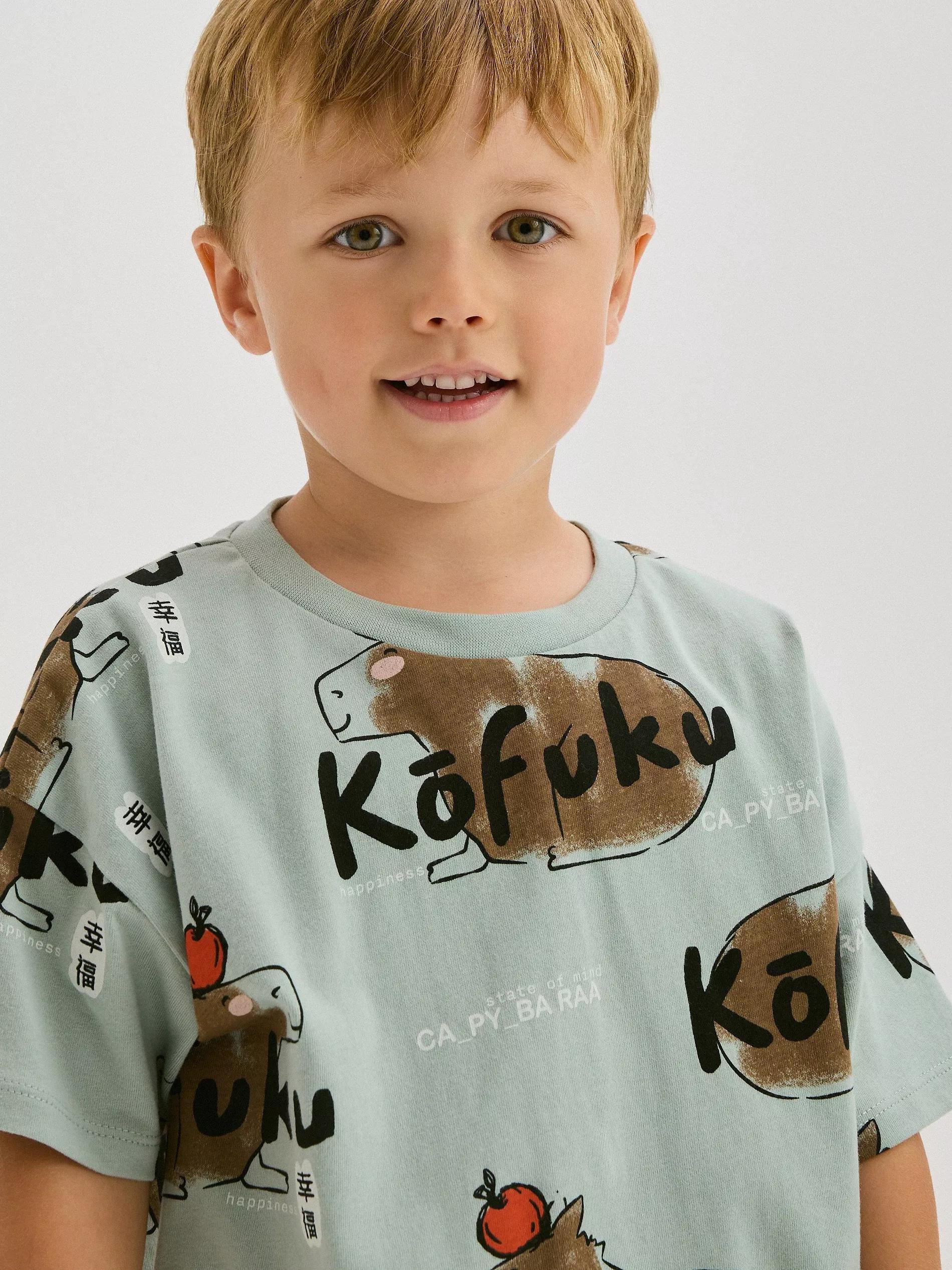 Green T-Shirt With Print, , large image number 3
