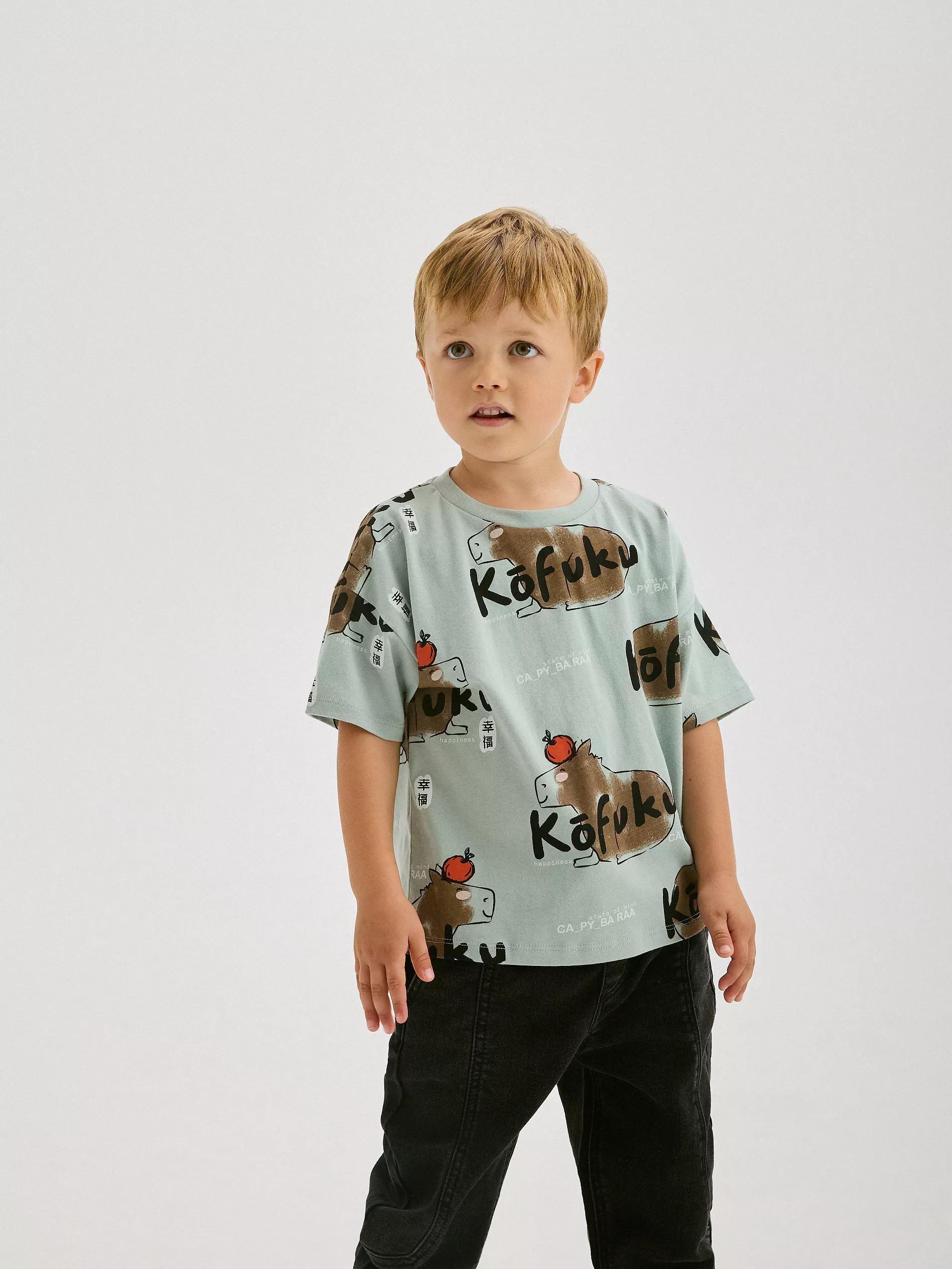 Green T-Shirt With Print, , large image number 4