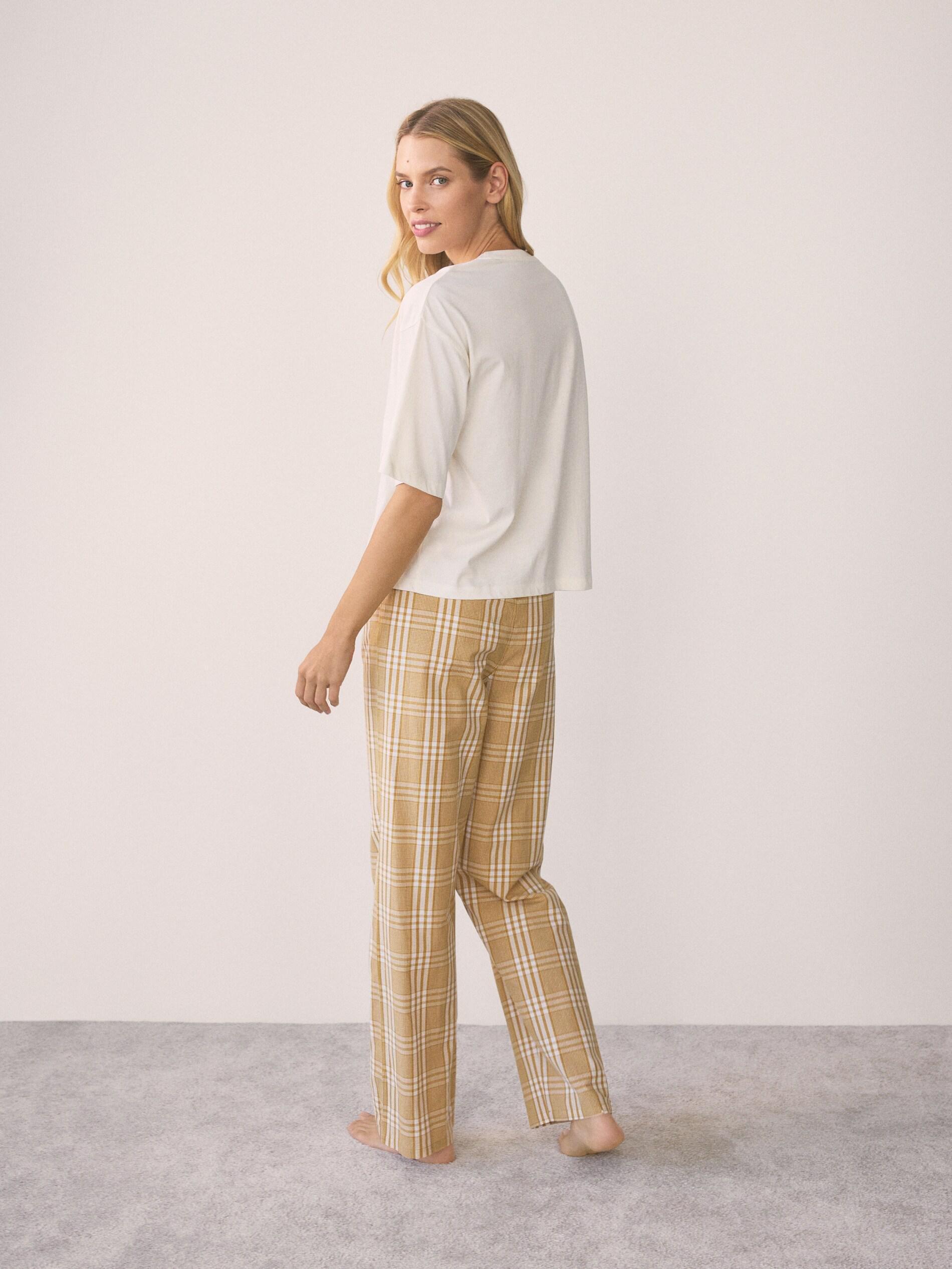 Yellow Printed Pyjama Set, Yellow, large image number 2