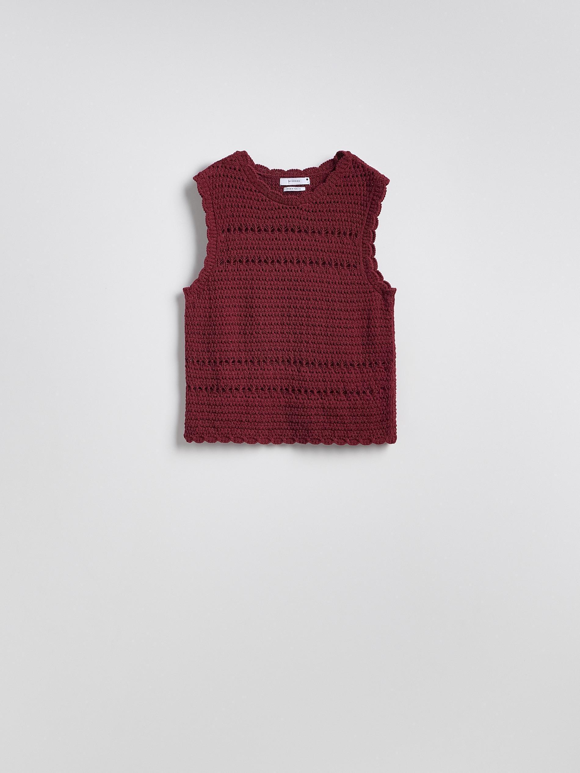 Maroon Jersey Blouse, , large image number 2