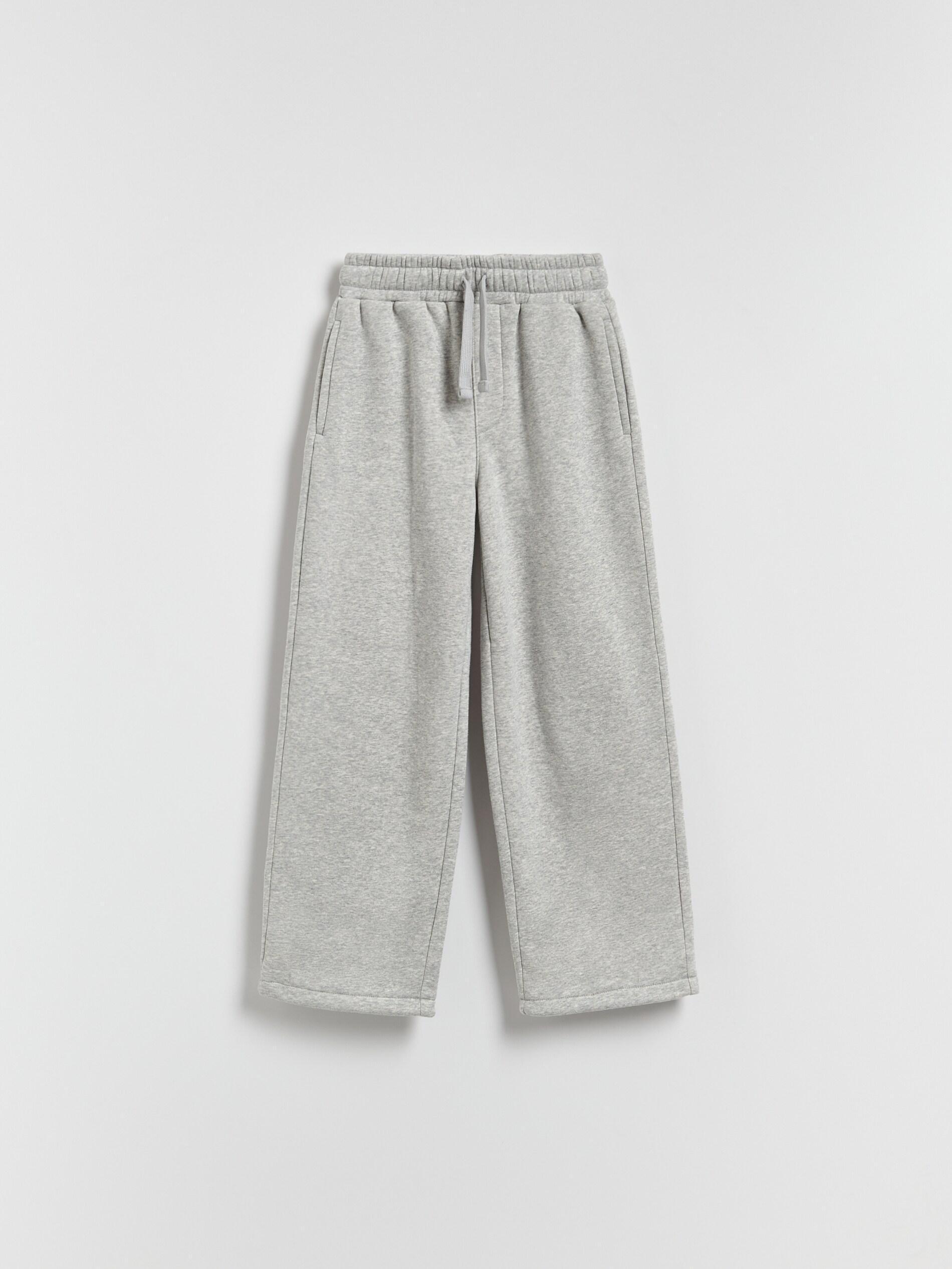 Grey Cotton Blend Jersey Trousers, Kids Boys, Light grey, medium