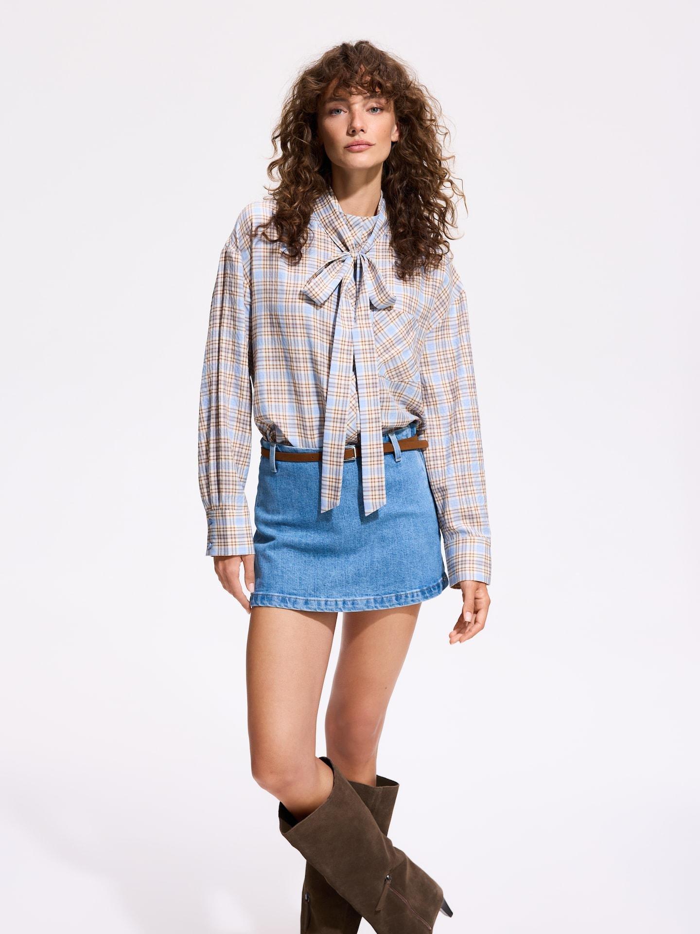 Blue Skort With Belt, Blue, medium