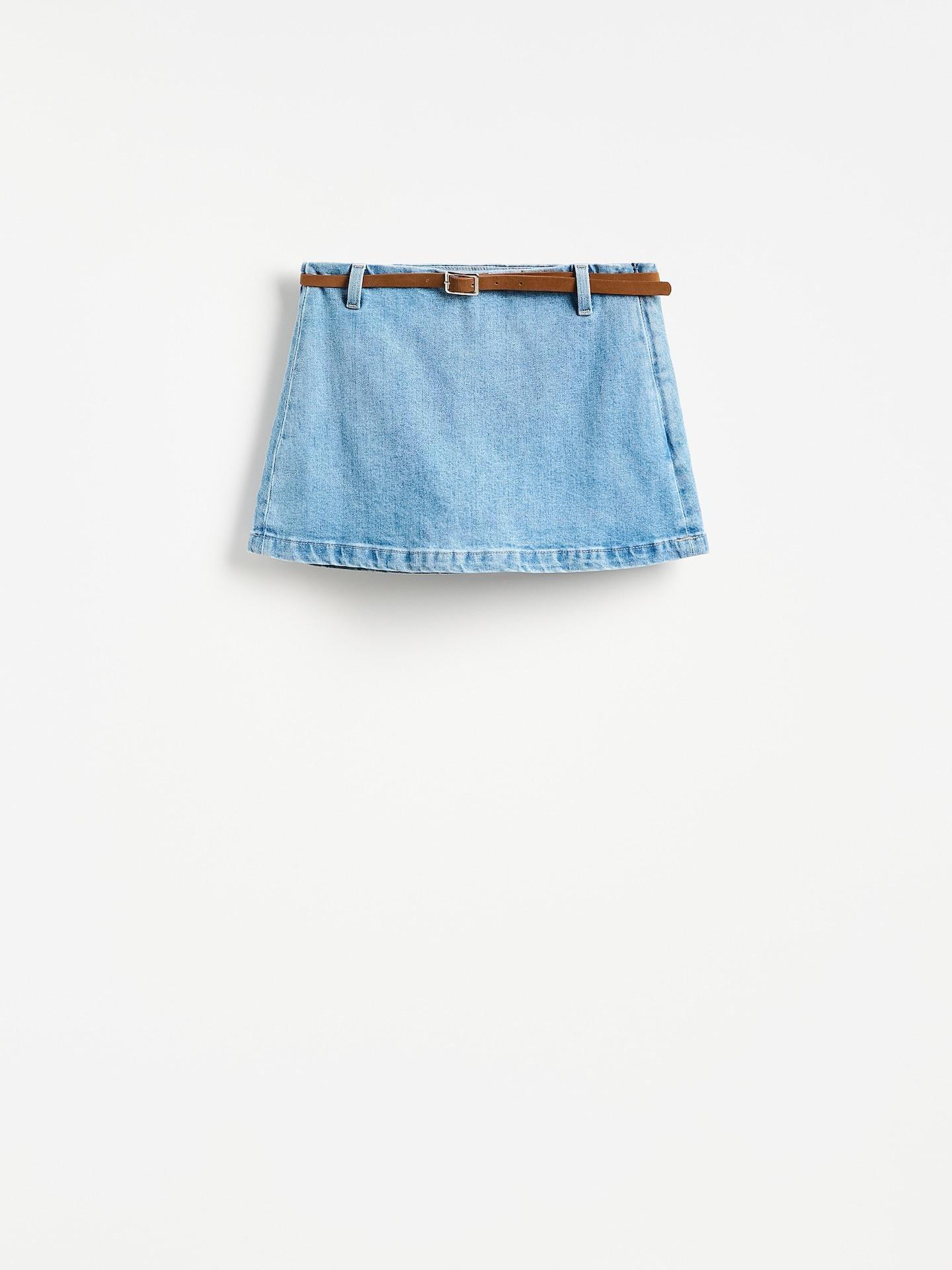 Blue Skort With Belt, Blue, large image number 4