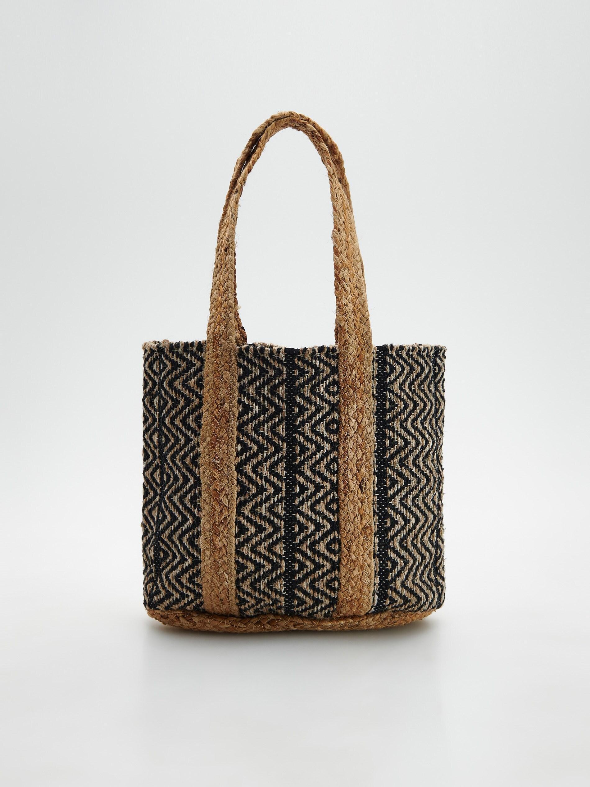Beige Woven Bag , , large image number 1