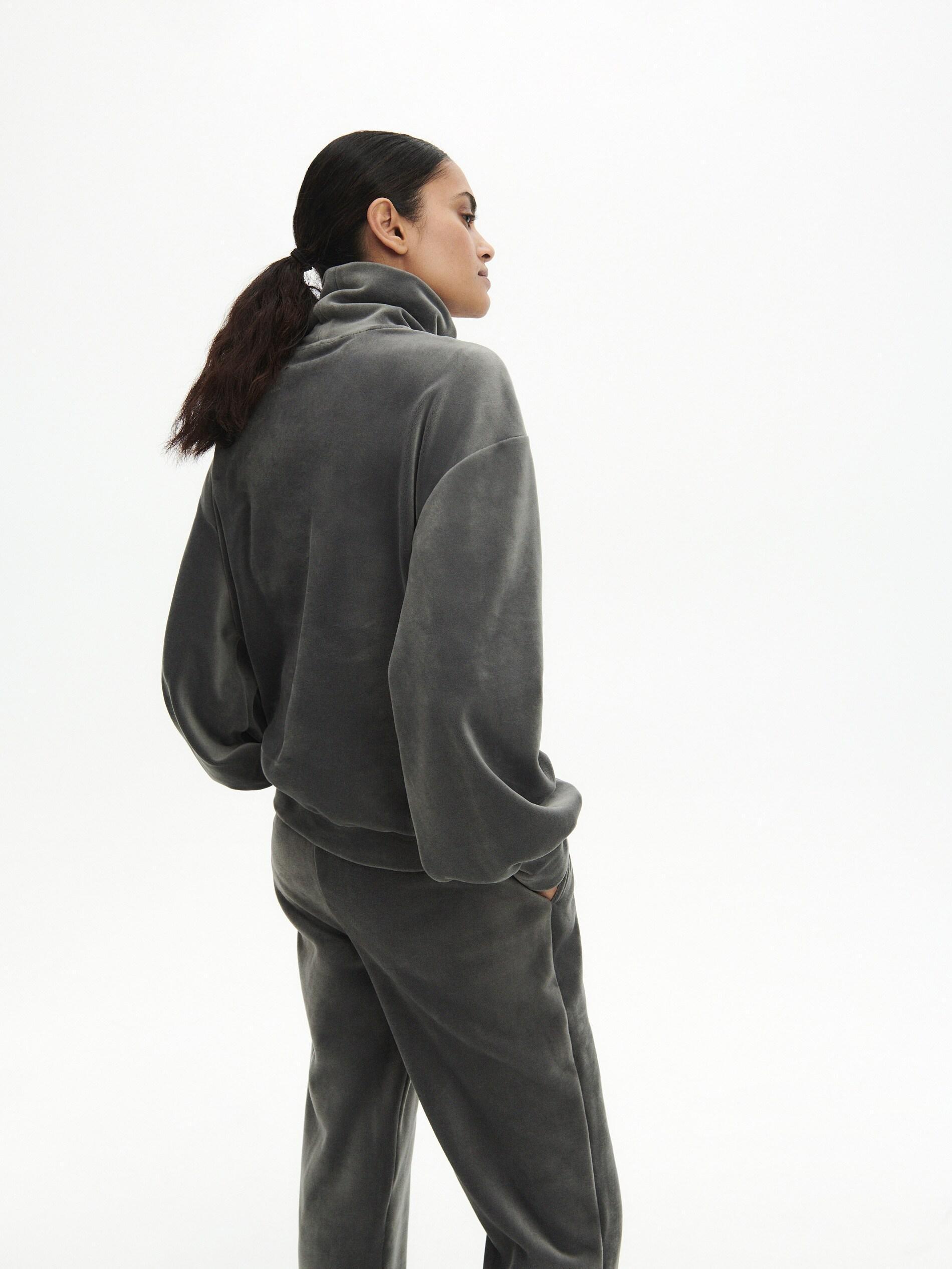 Grey Velour Trousers, , large image number 1