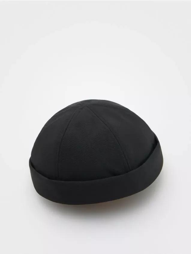 Black Rounded Cap, Black, large image number 0