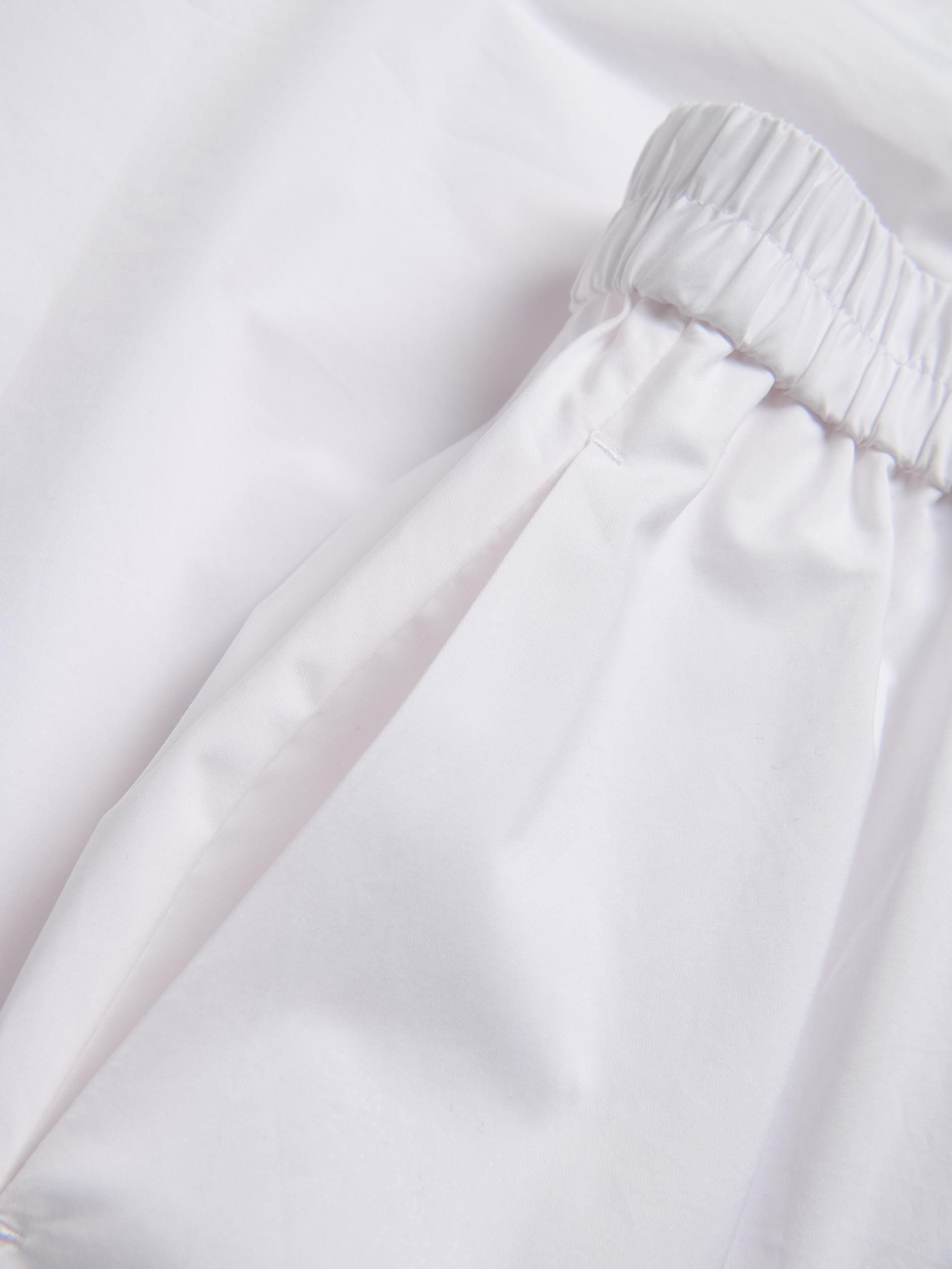 White Cotton Midi Skirt, White, large image number 1