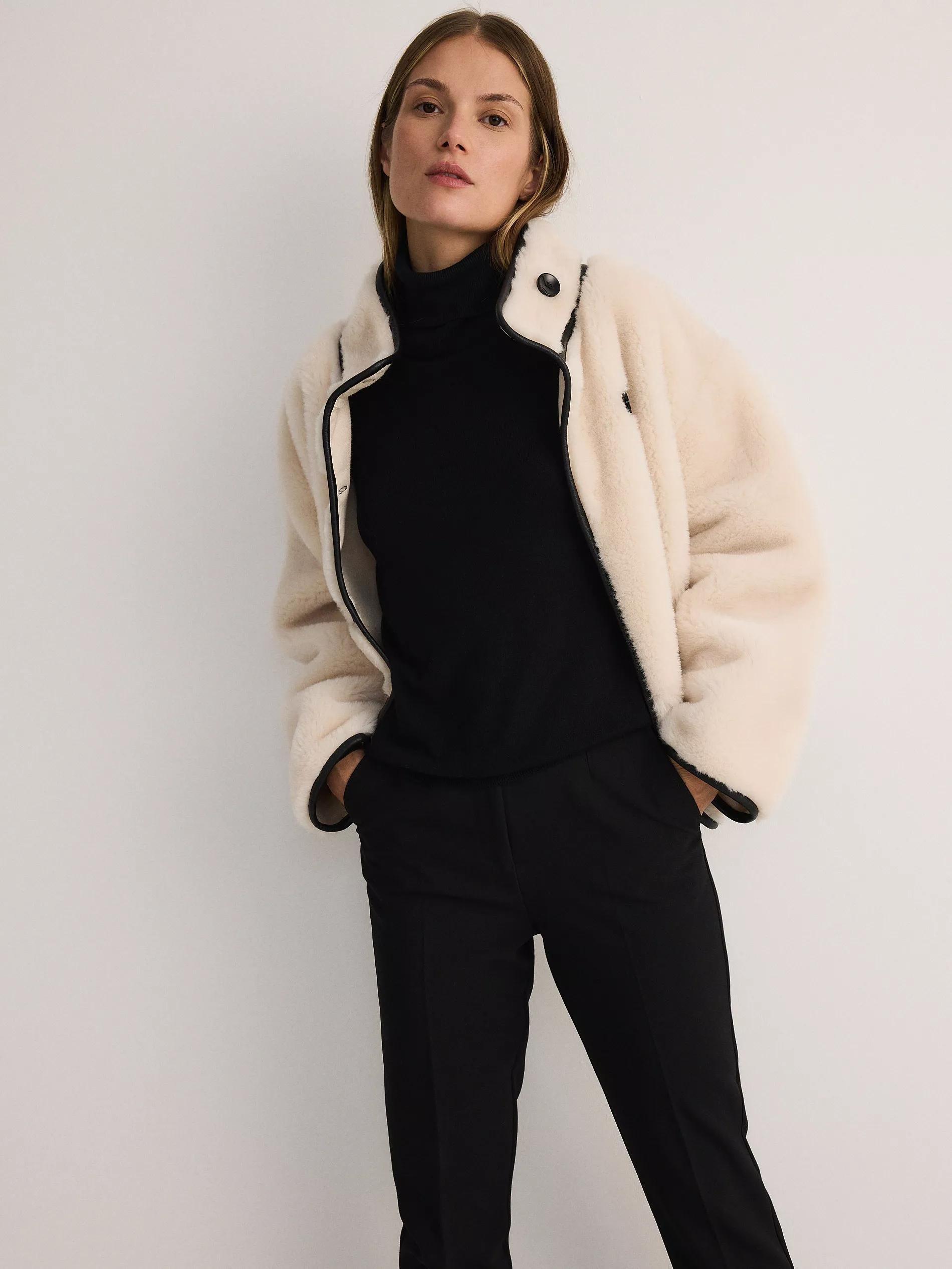 Black High-Waisted Pants, Black, large image number 1