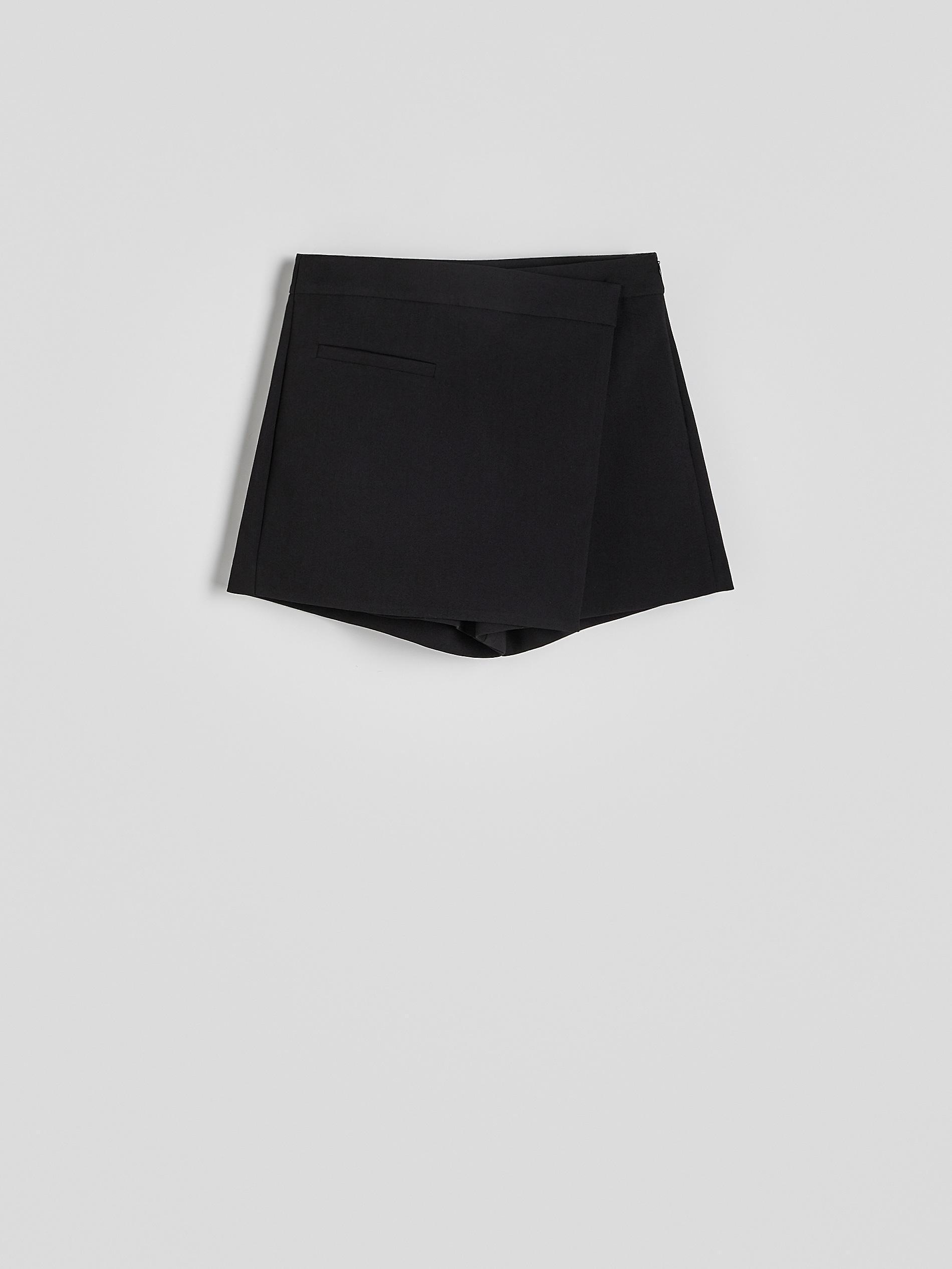 Black Skort In Viscose Blend, , large image number 10