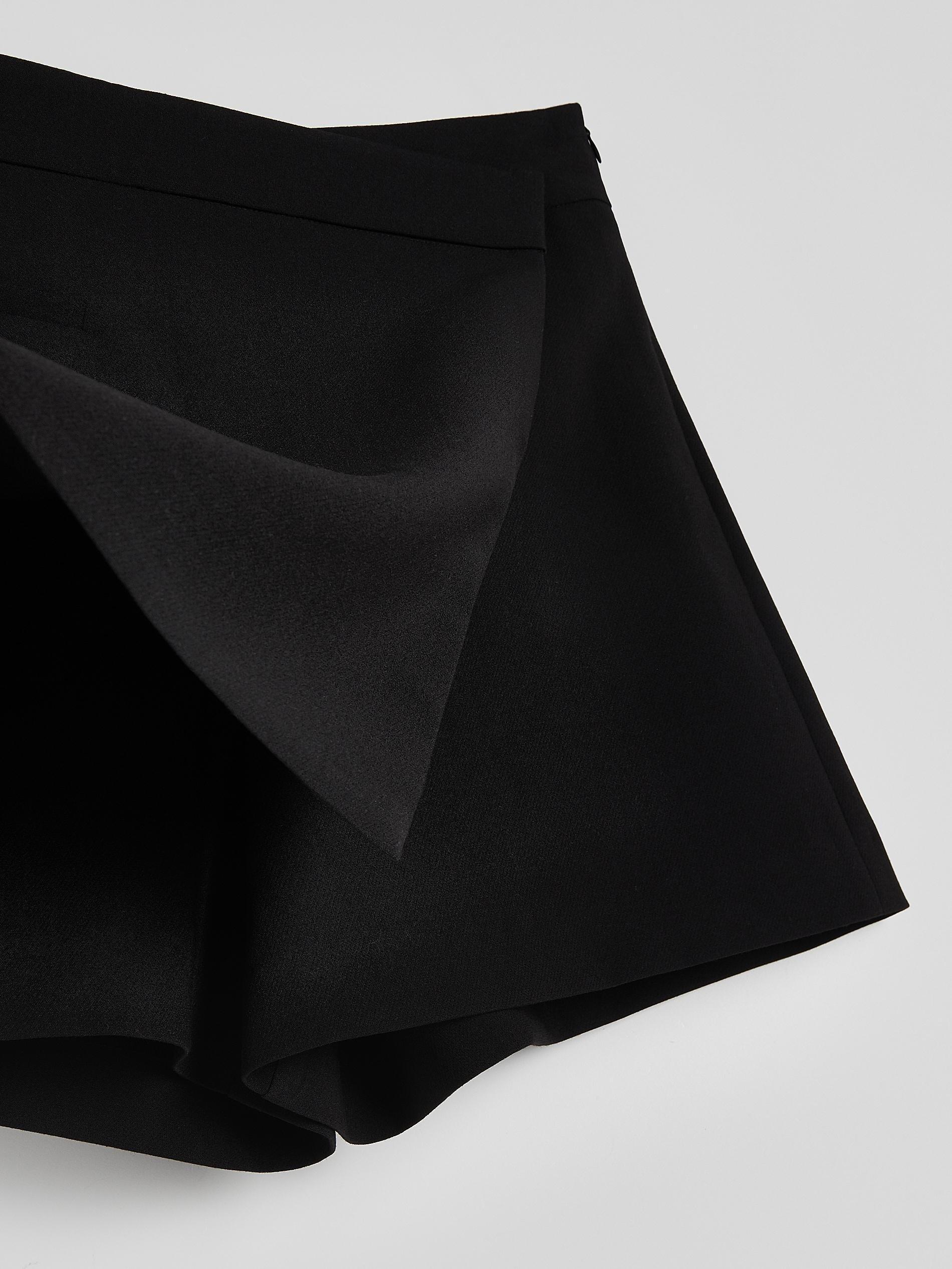 Black Skort In Viscose Blend, , large image number 11