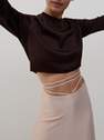 Reserved - Beige Midi Skirt, Women