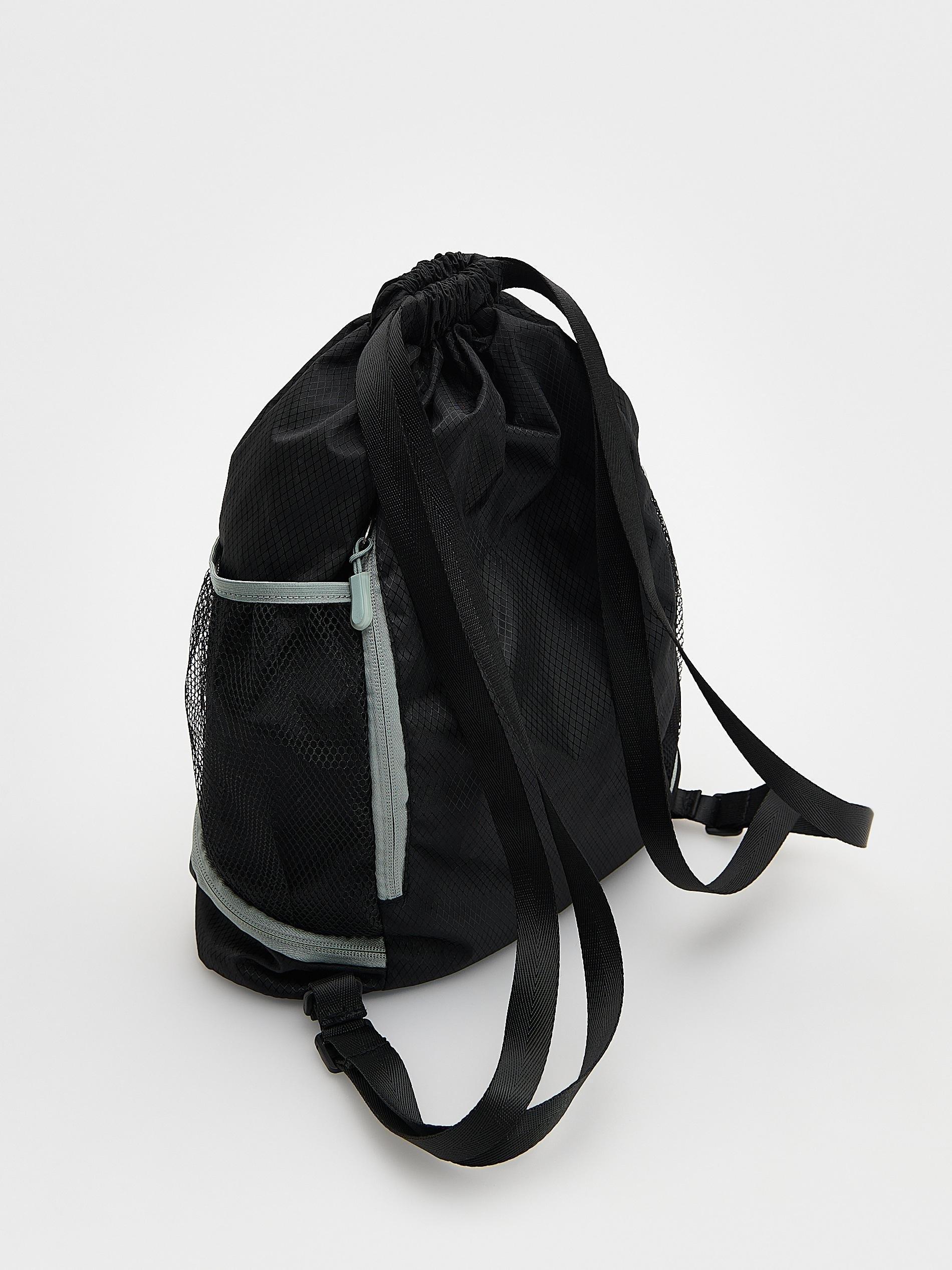 Black Zipper Backpack, Kids Unisex, Black, large image number 4