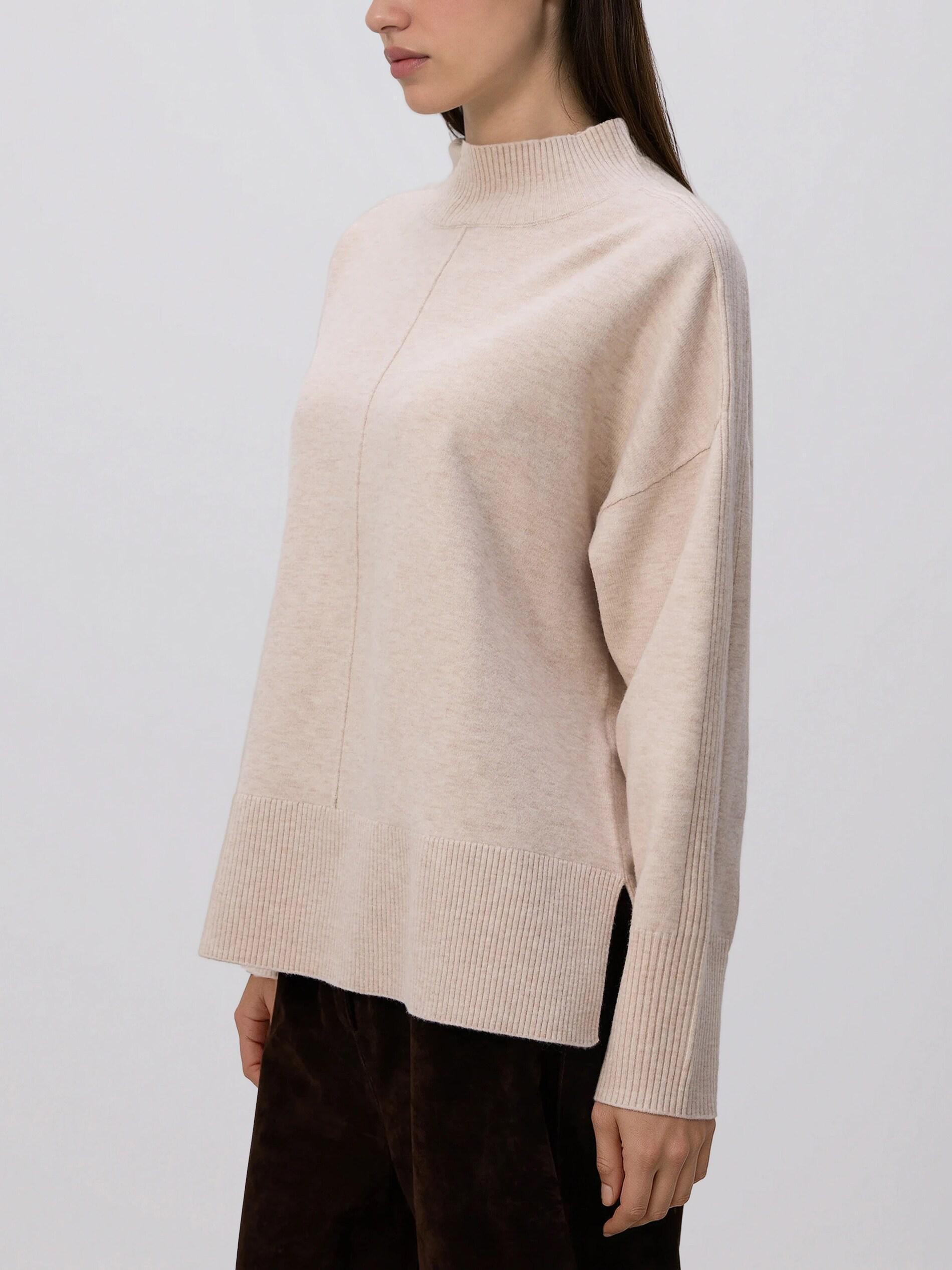 Beige Wool Blend Jumper, Beige, large image number 1