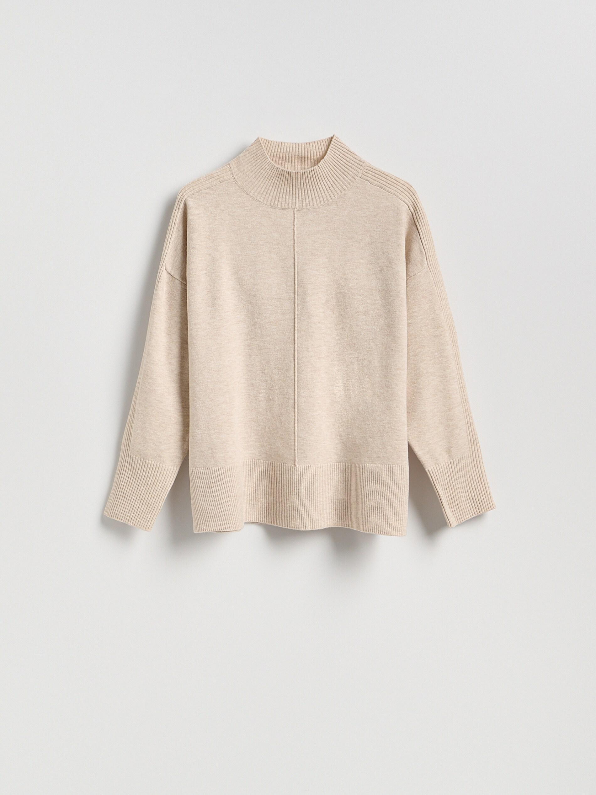 Beige Wool Blend Jumper, Beige, large image number 3