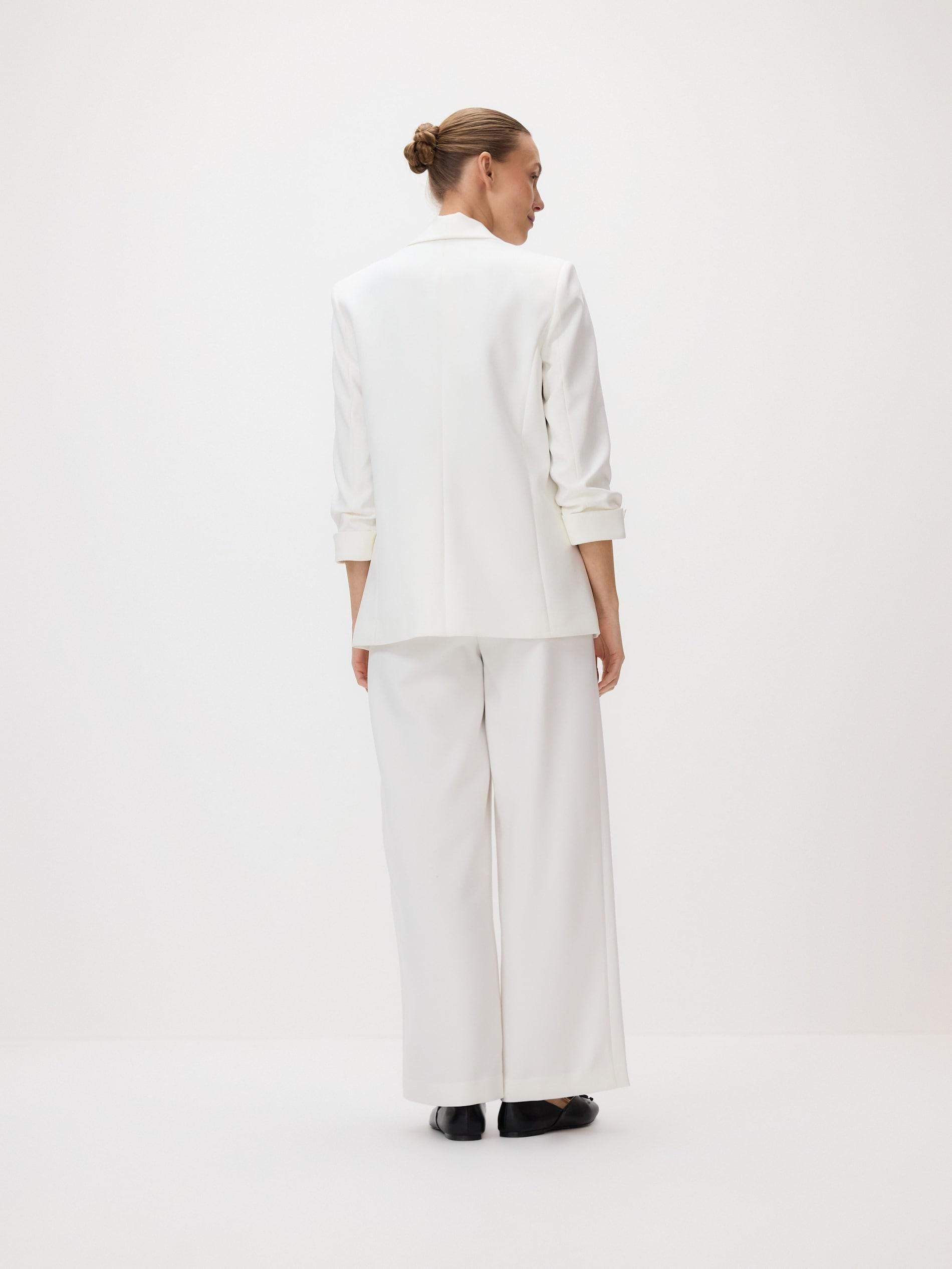 White Blazer With Viscose Blend, White, large image number 1