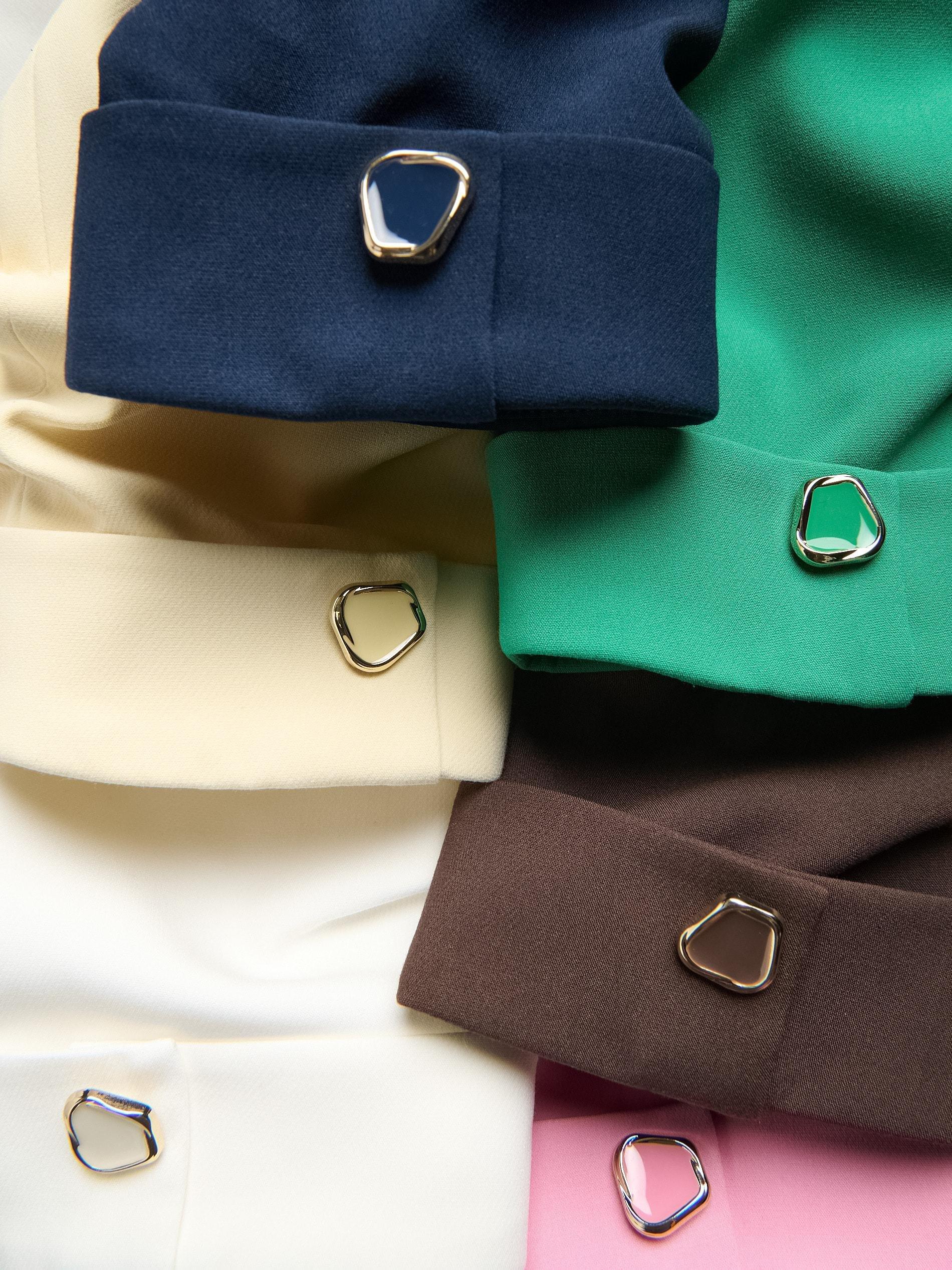 White Blazer With Viscose Blend, White, large image number 3