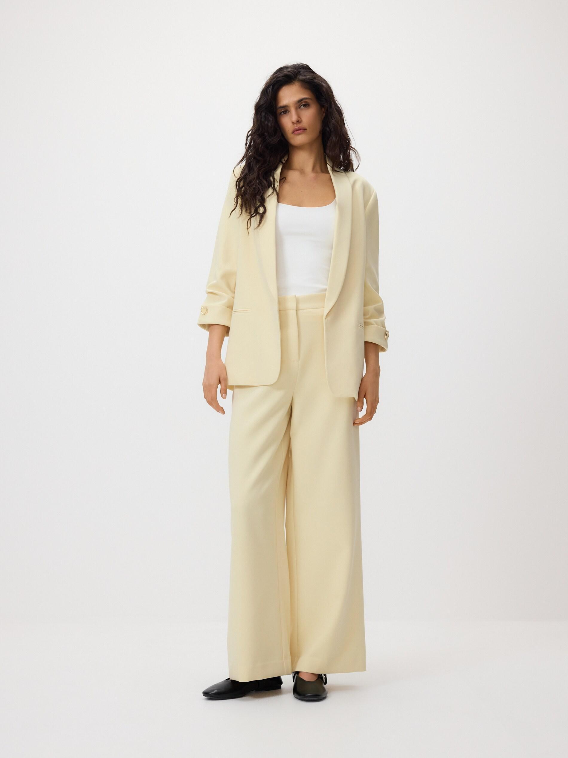 Yellow Blazer With Viscose Blend, Yellow, large image number 1