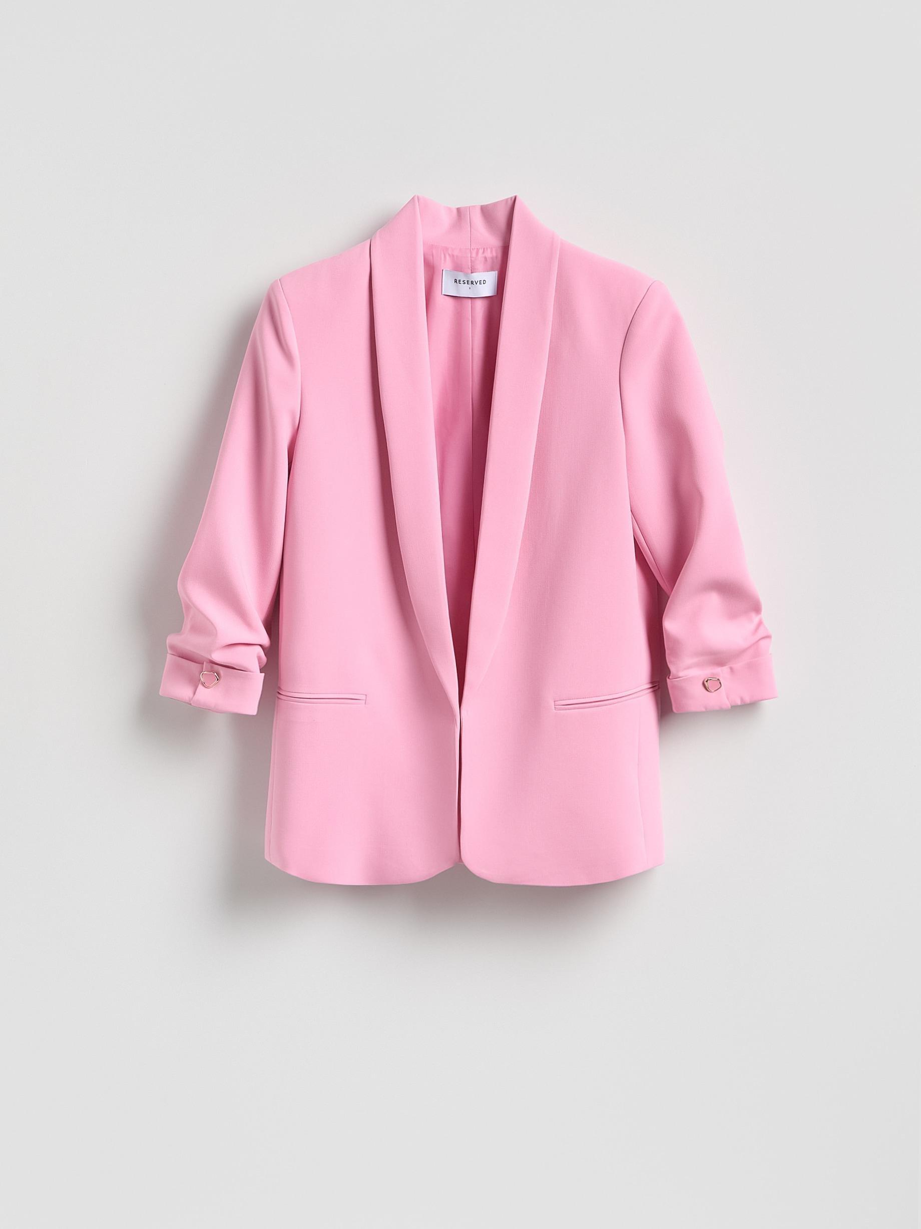 Pink Blazer With Viscose Blend, Pink, large image number 3