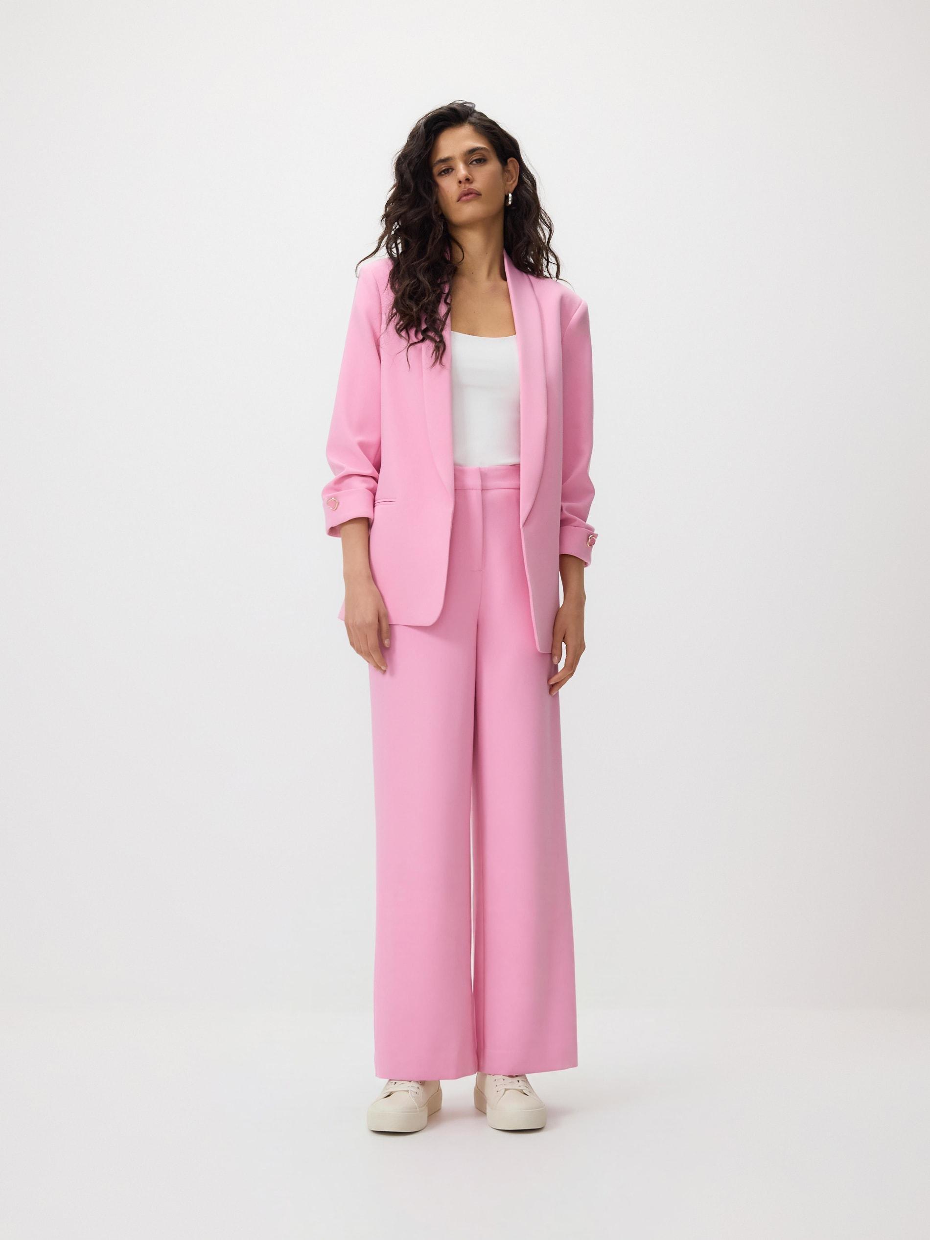 Pink Blazer With Viscose Blend, Pink, large image number 5