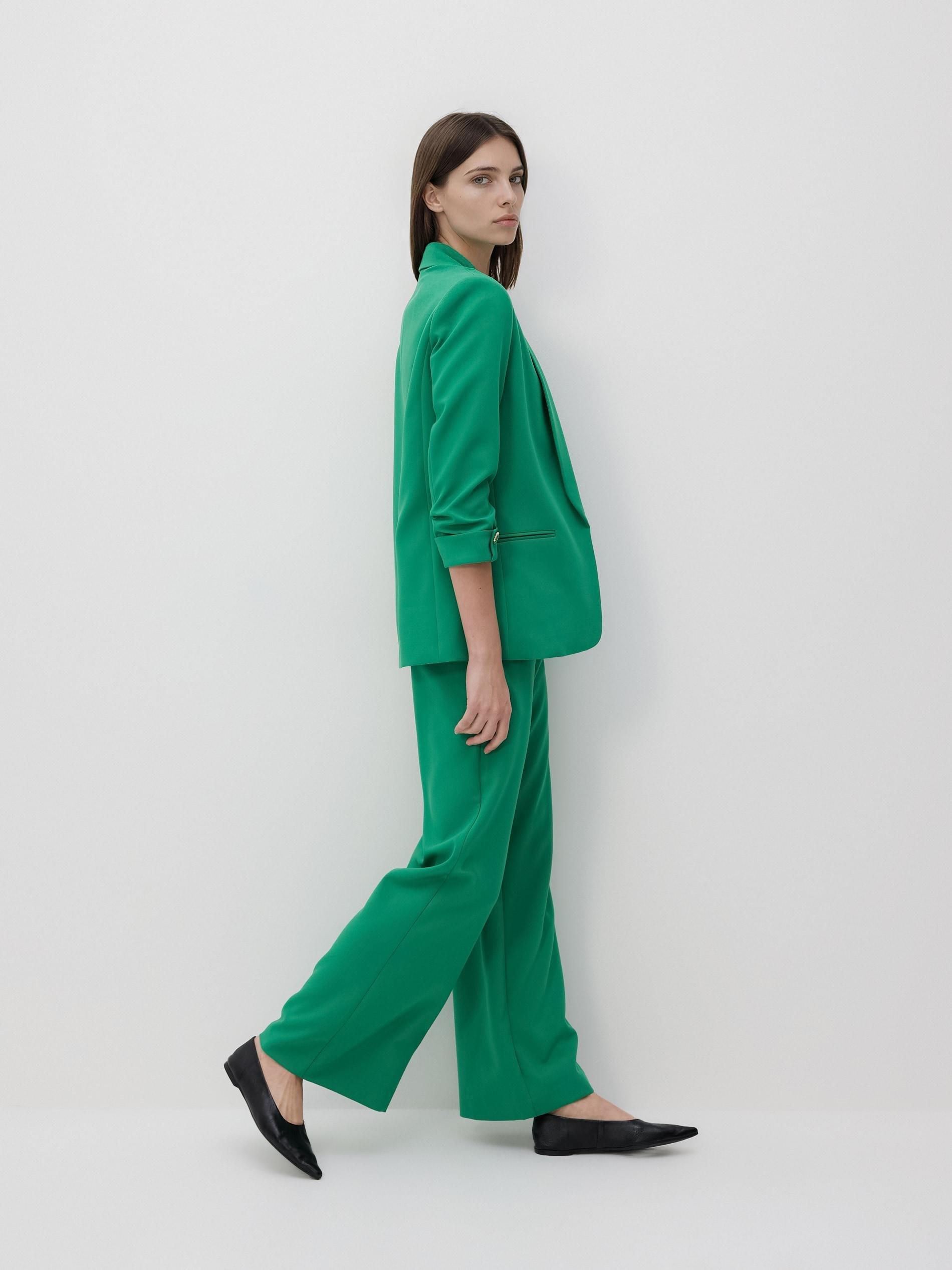 LADIES` BLAZER GREEN, Green, medium