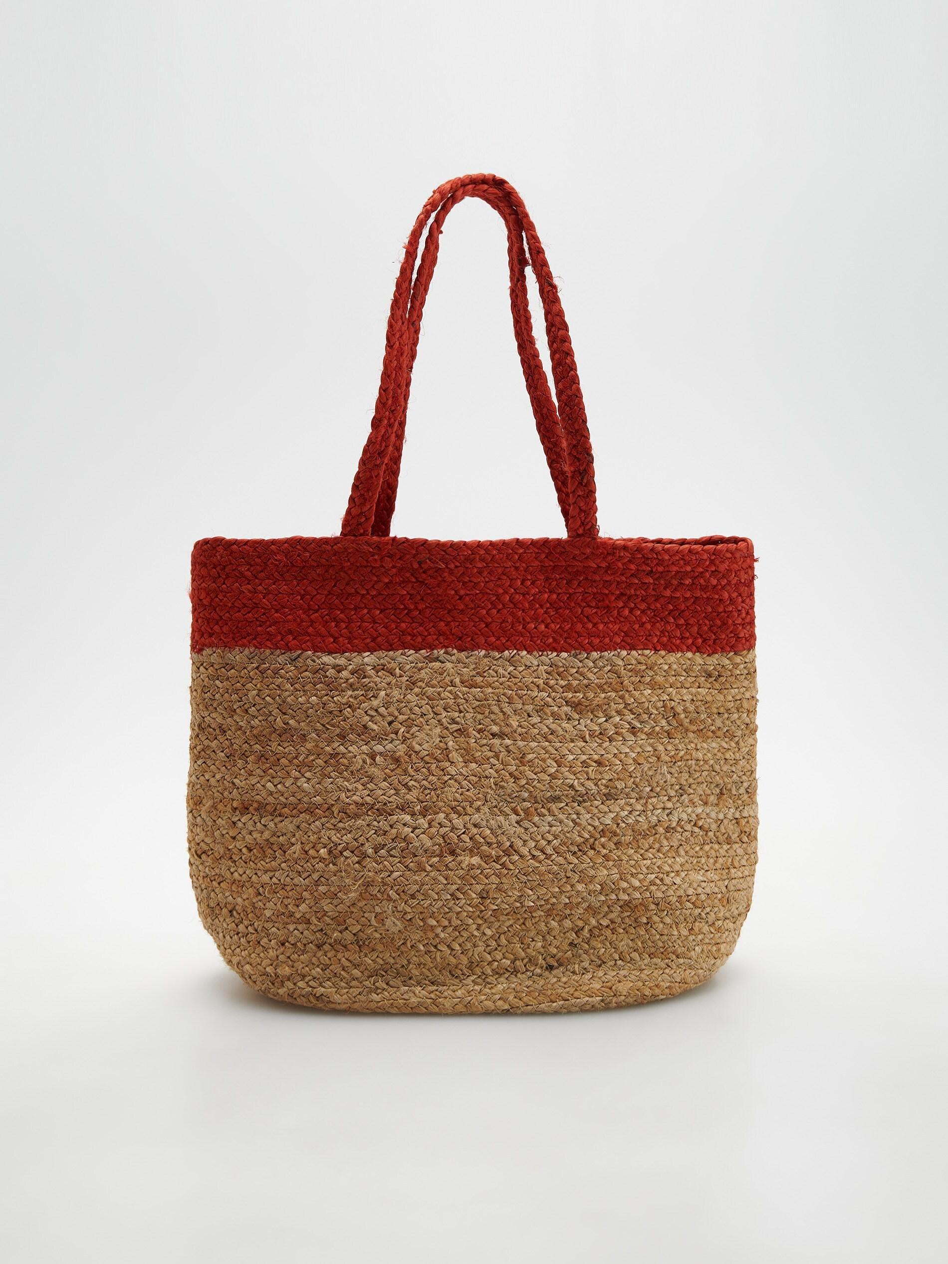 Red Jute bag, , large image number 3
