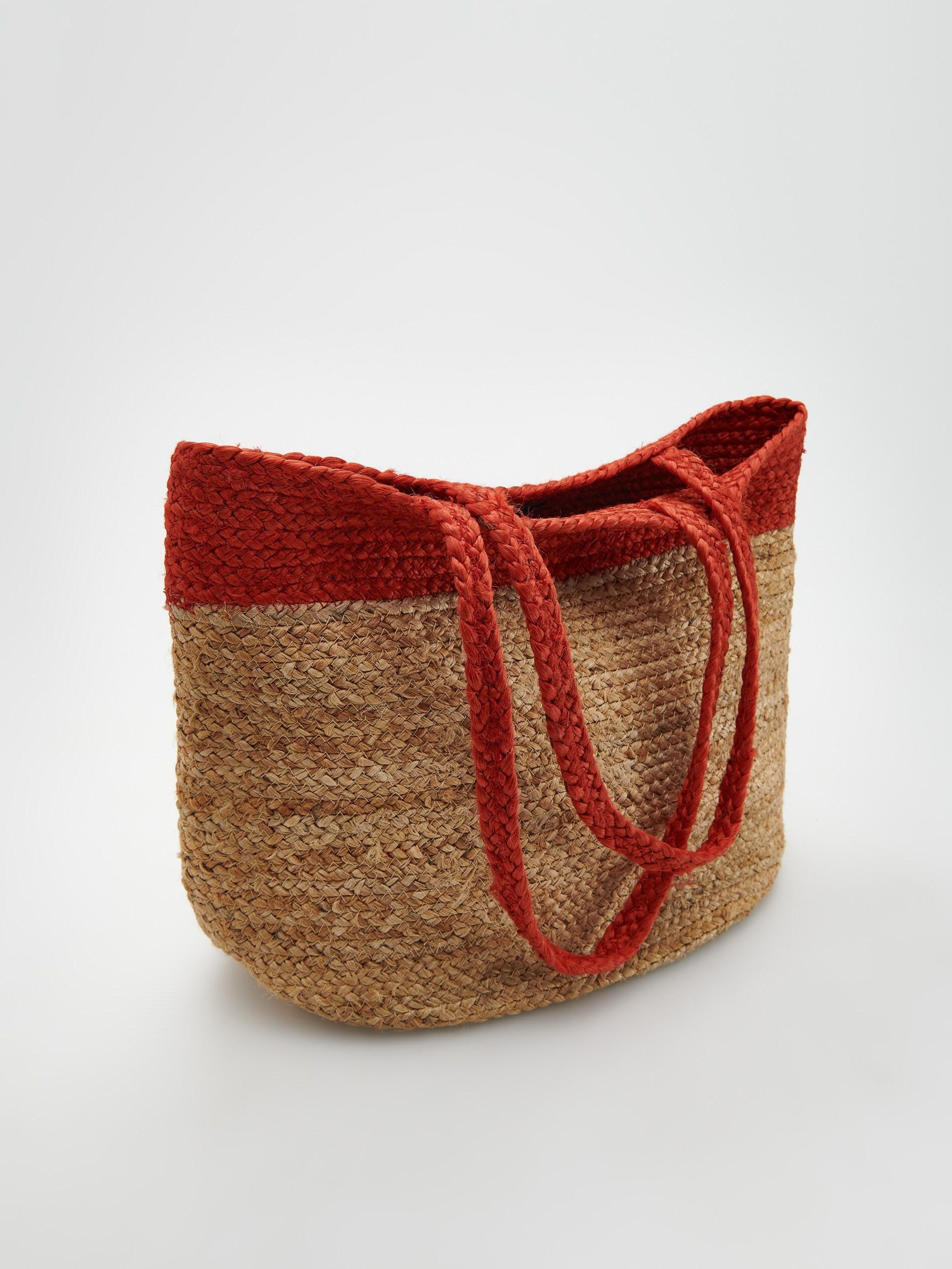 Red Jute bag, , large image number 4