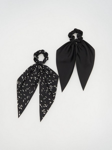 Reserved - Black Bow Scrunchies