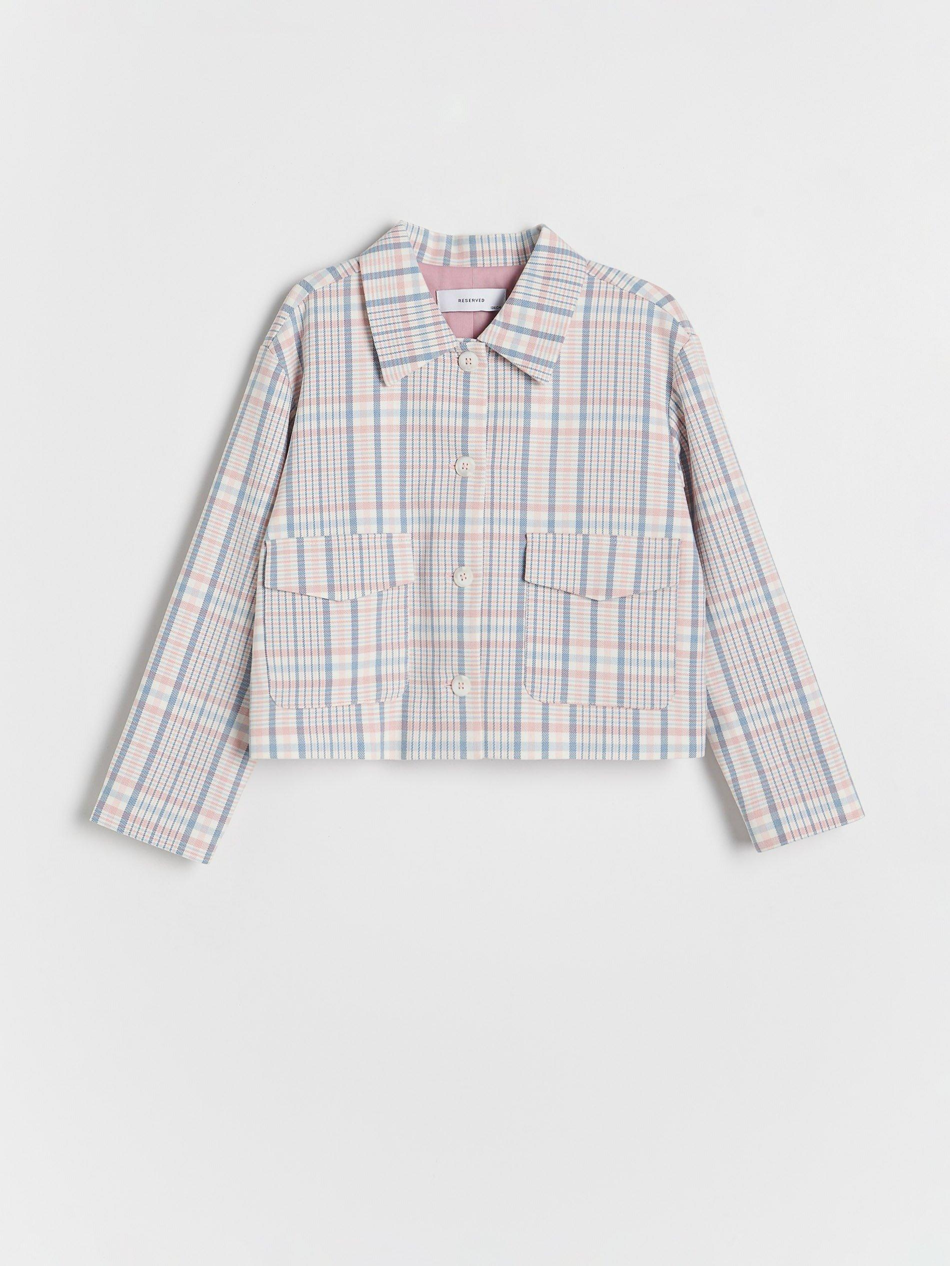 Orange Cropped Check Blazer, Kids Girls, , large image number 5