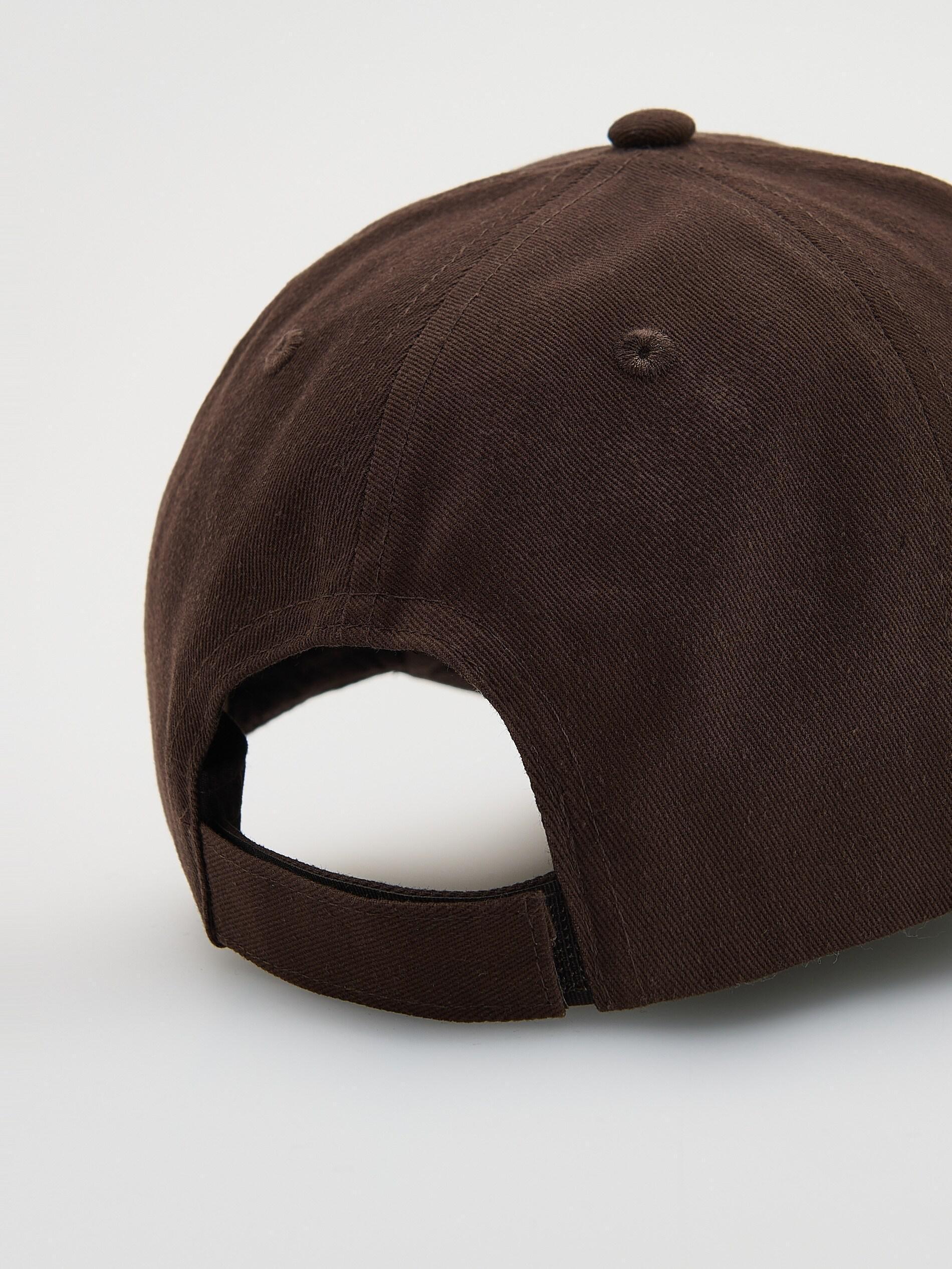 Brown Cap With Embroidery, Brown, large image number 2