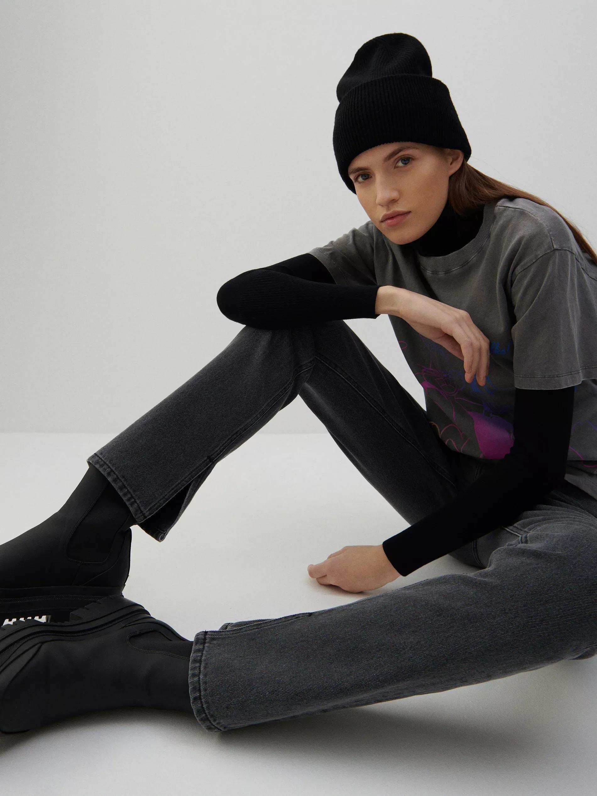 Grey Straight Fit Jeans, , large image number 1