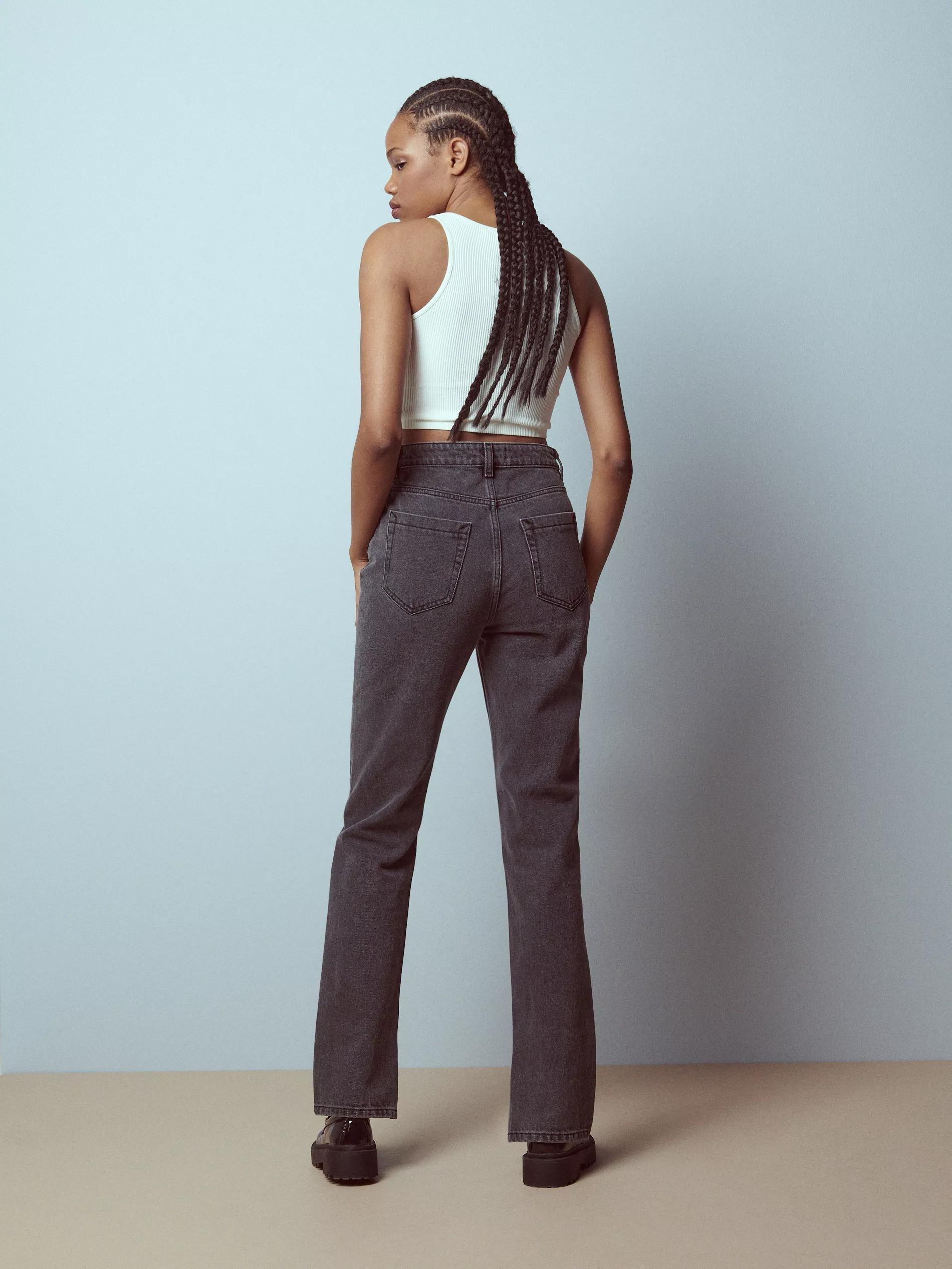 Grey Straight Fit Jeans, , large image number 3