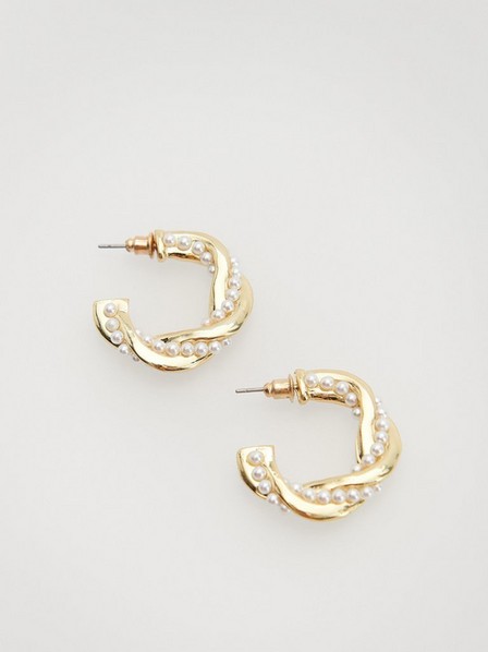 Reserved - Gold Earrings With Pearls