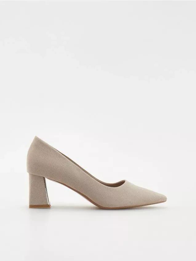 Beige High-Heeled Pumps, , large image number 0