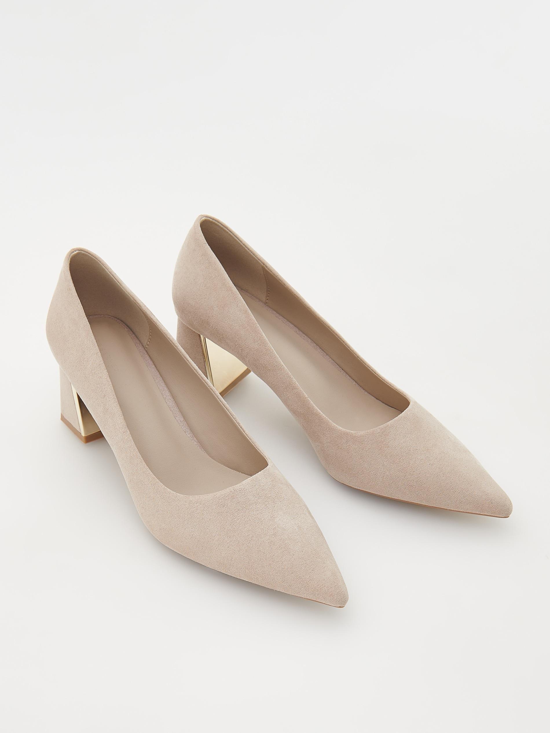 Beige High-Heeled Pumps, , large image number 2