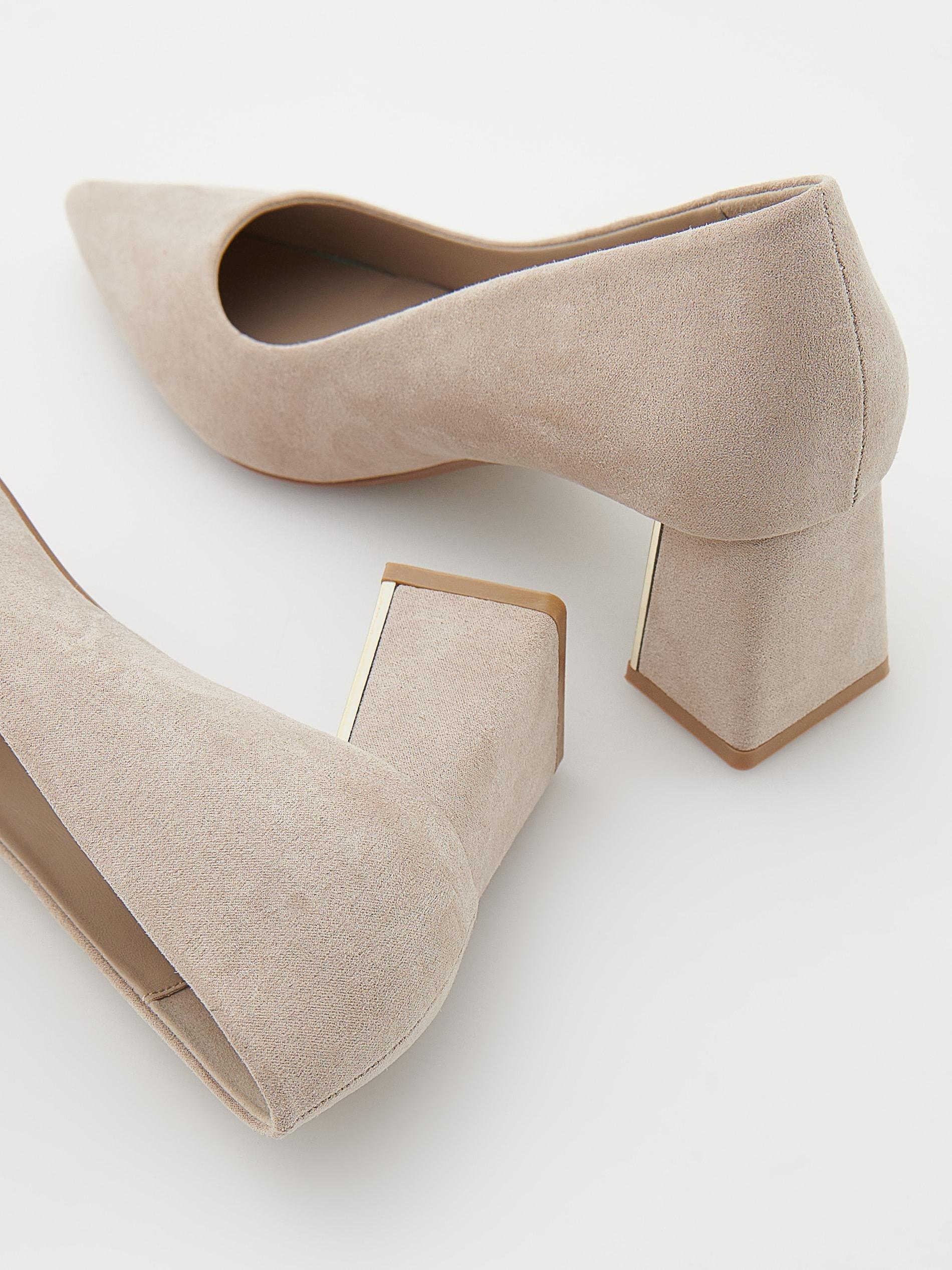 Beige High-Heeled Pumps, , large image number 3