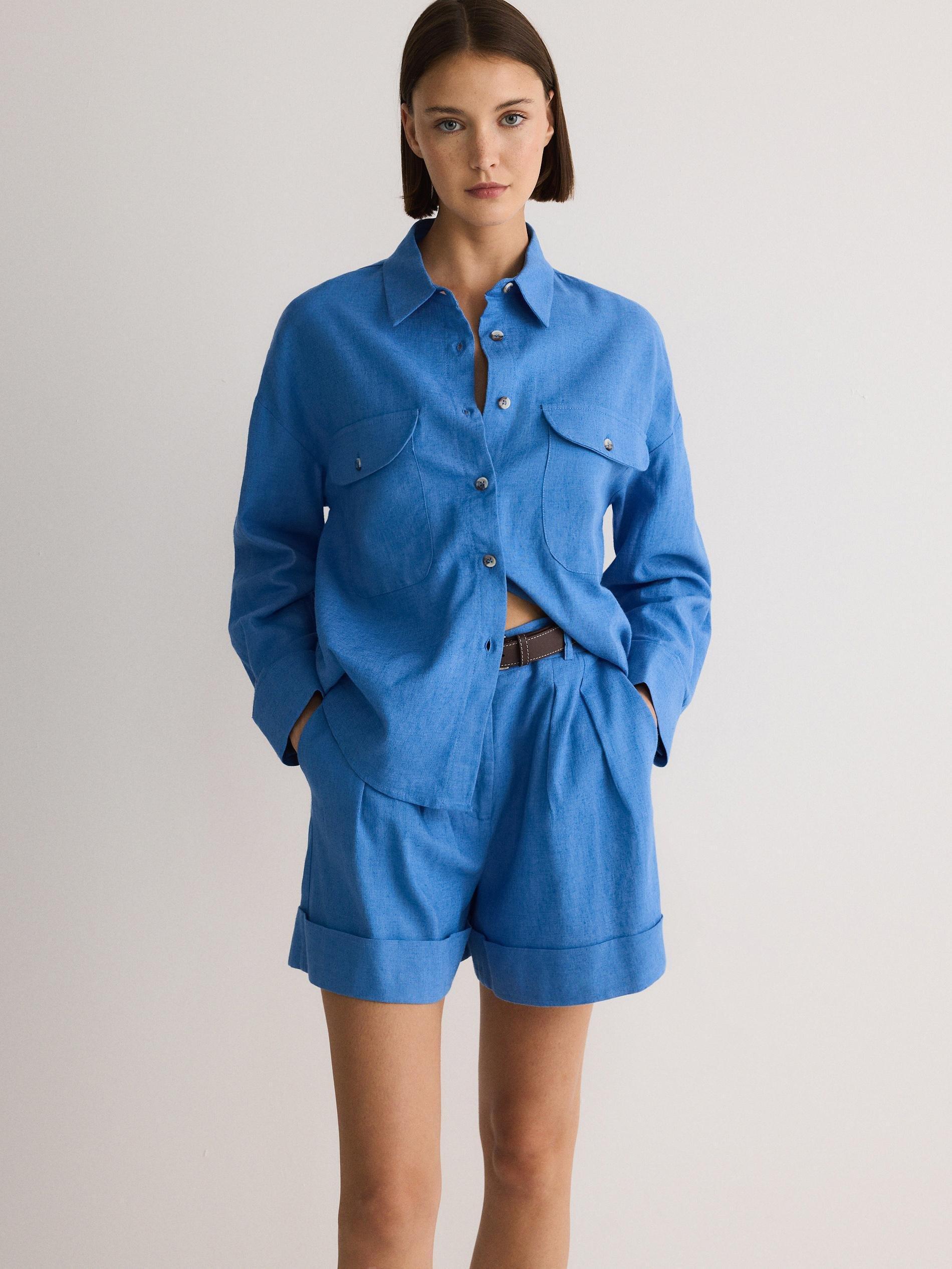 Blue Belted Short, , large image number 1