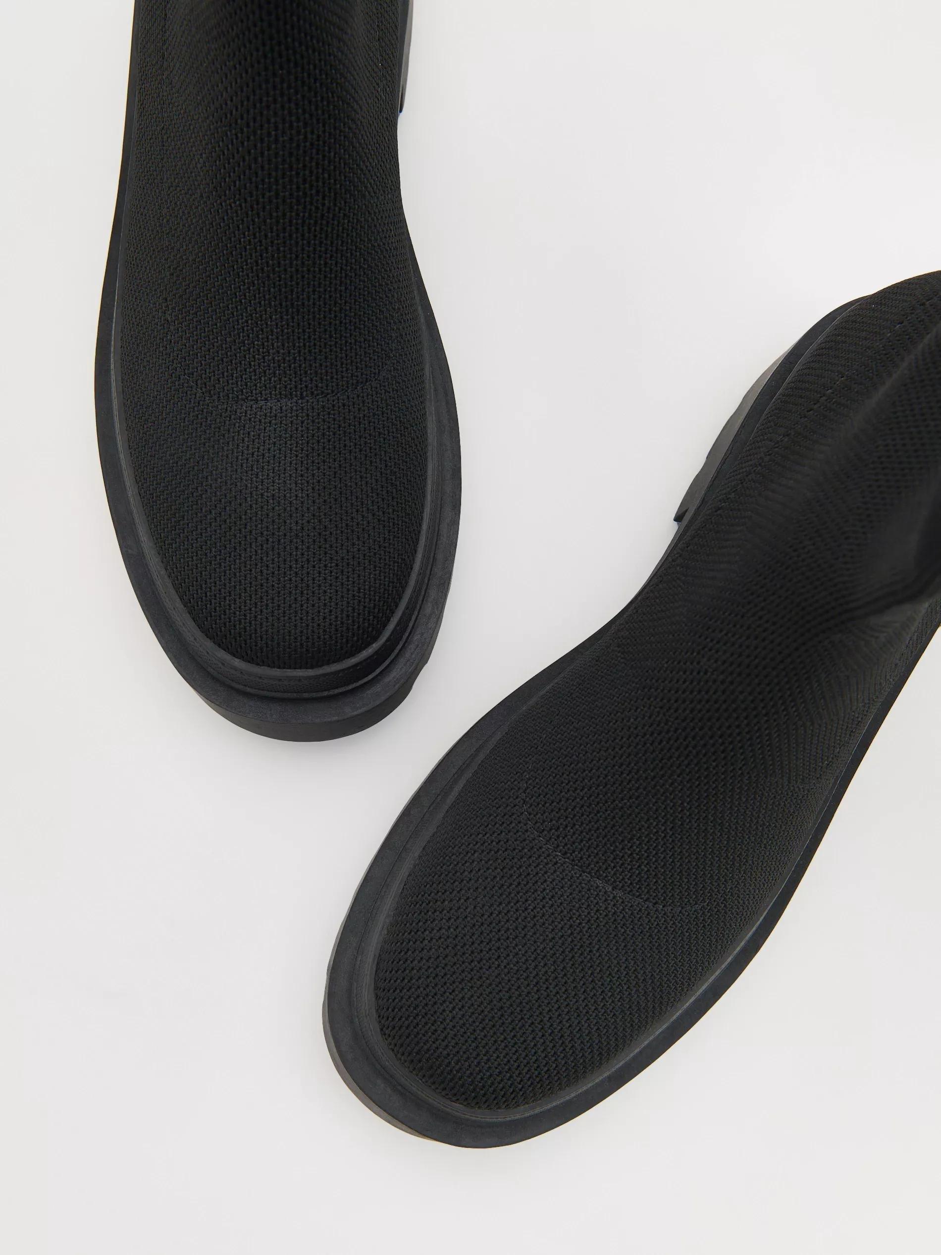 Black Ankle Boots With Elastic Shaft, , large image number 4
