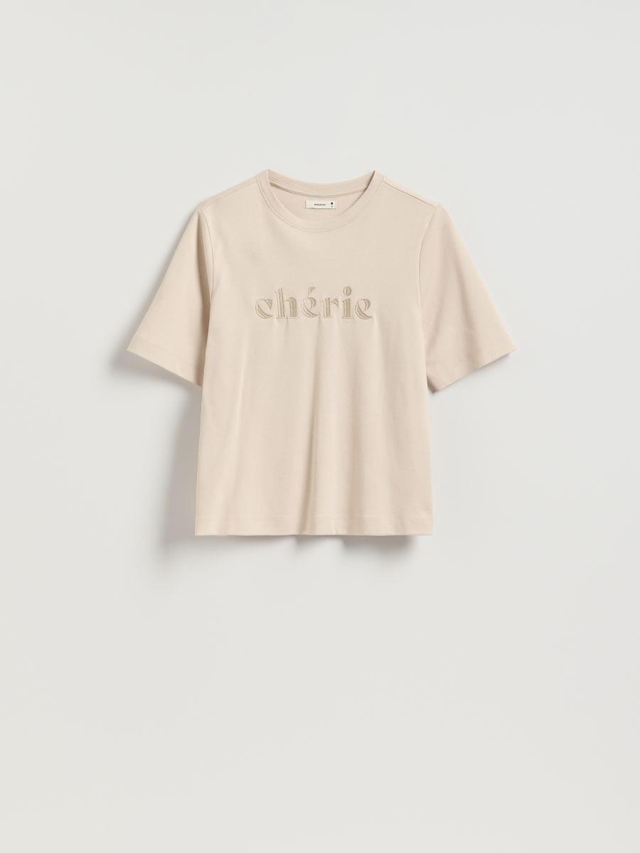 Beige Regular-fit T-shirt with embroidery, Beige, large image number 2