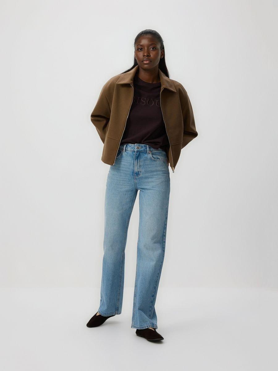 Brown Regular-fit T-shirt with embroidery, Brown, large image number 0