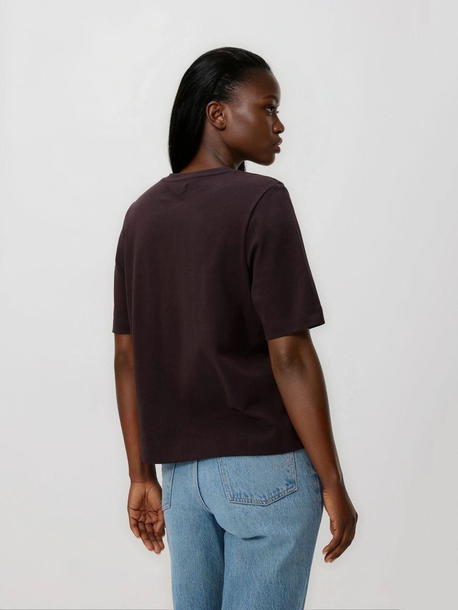 Brown Regular-fit T-shirt with embroidery, Brown, large image number 1