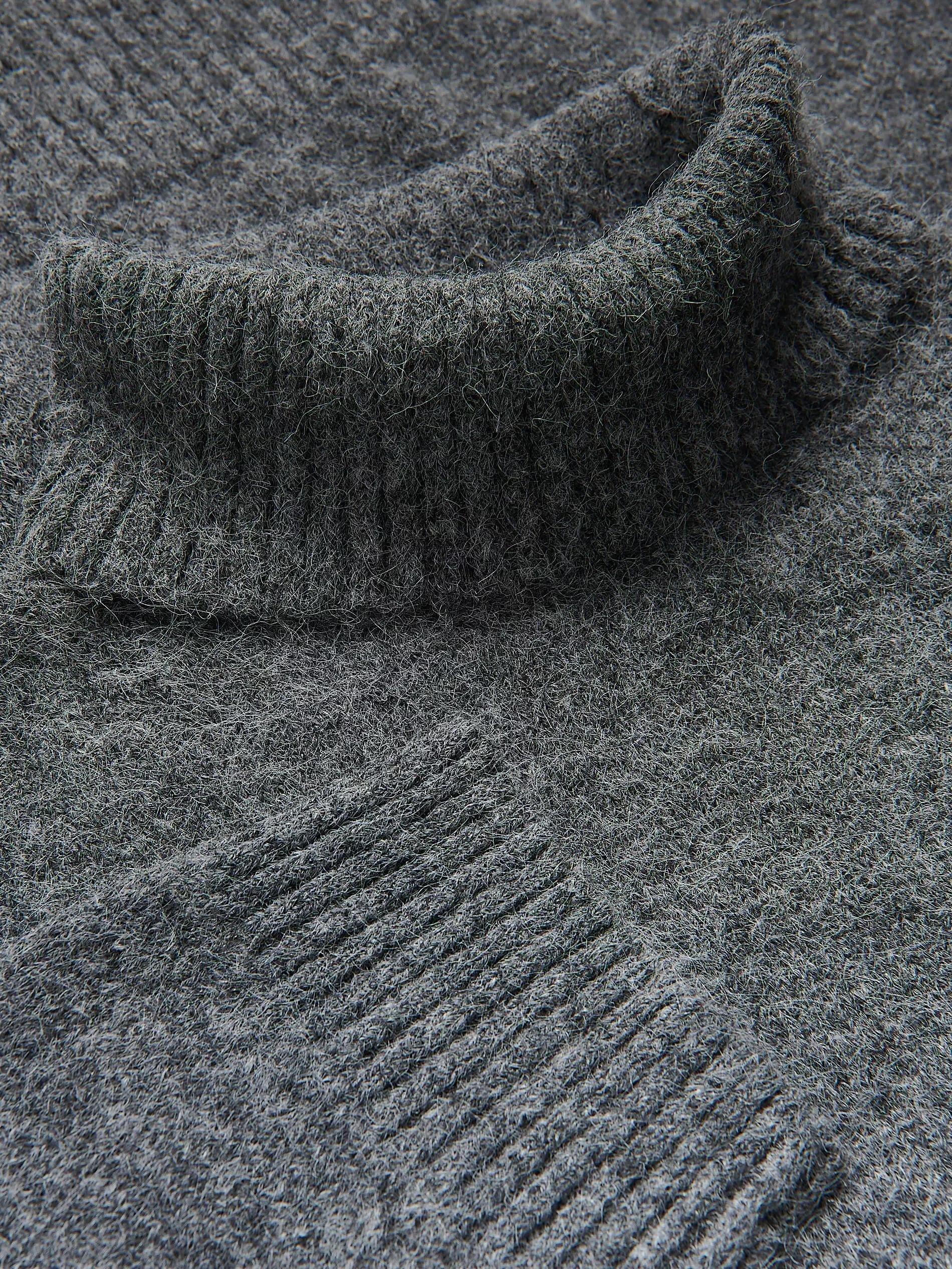 Grey Long Sweater With Turtleneck, Grey, large image number 5