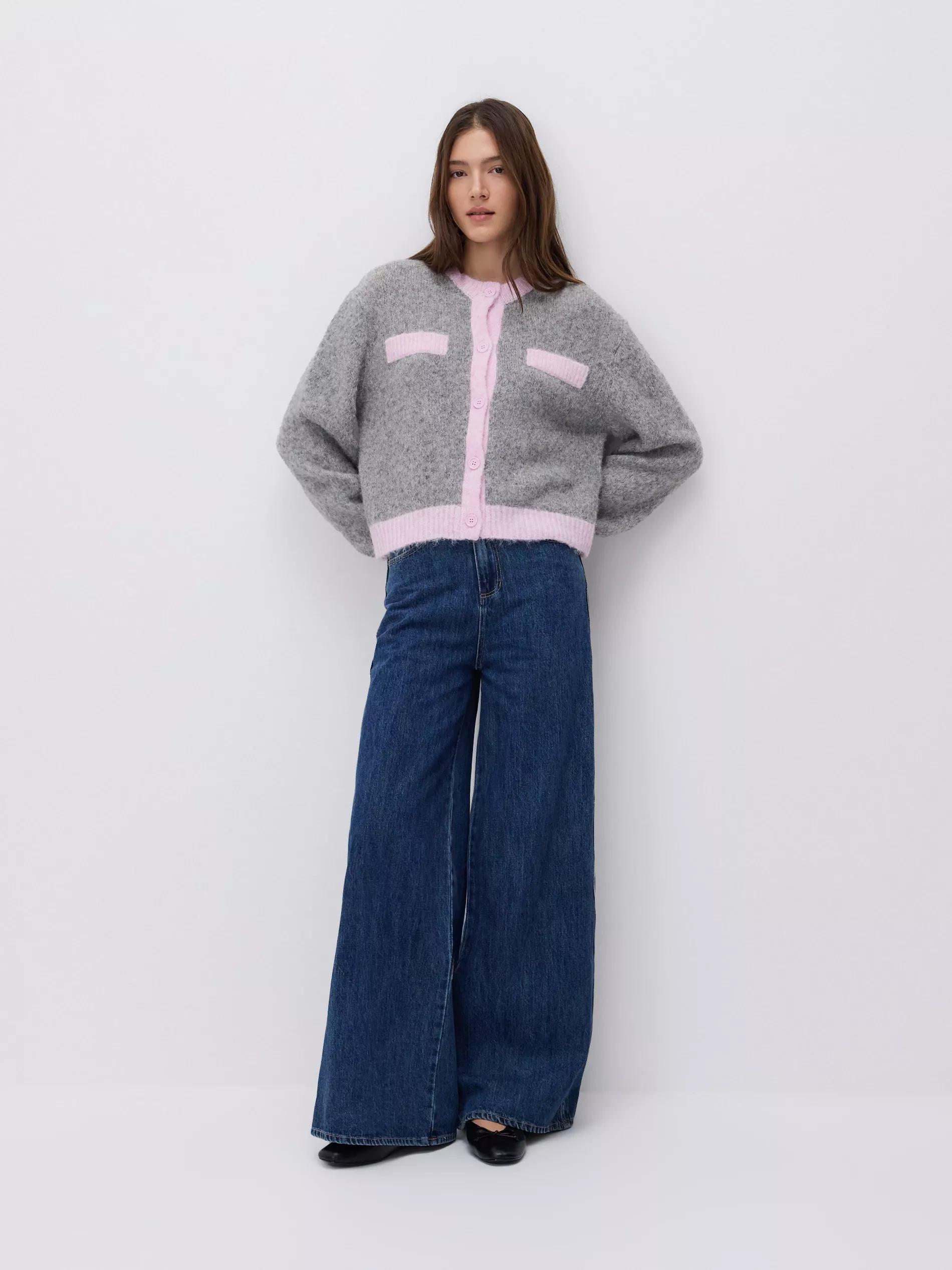 جينز أزرق واسع الساق, Blue, medium